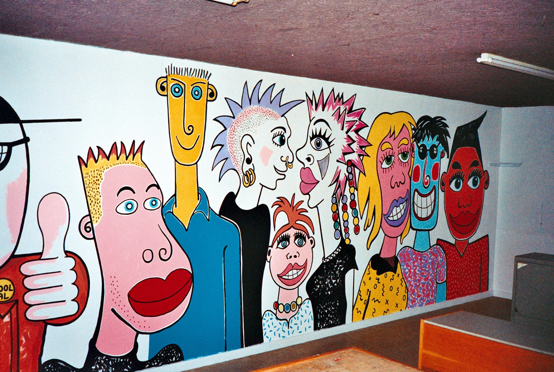 Giant cartoons for York Boys club.