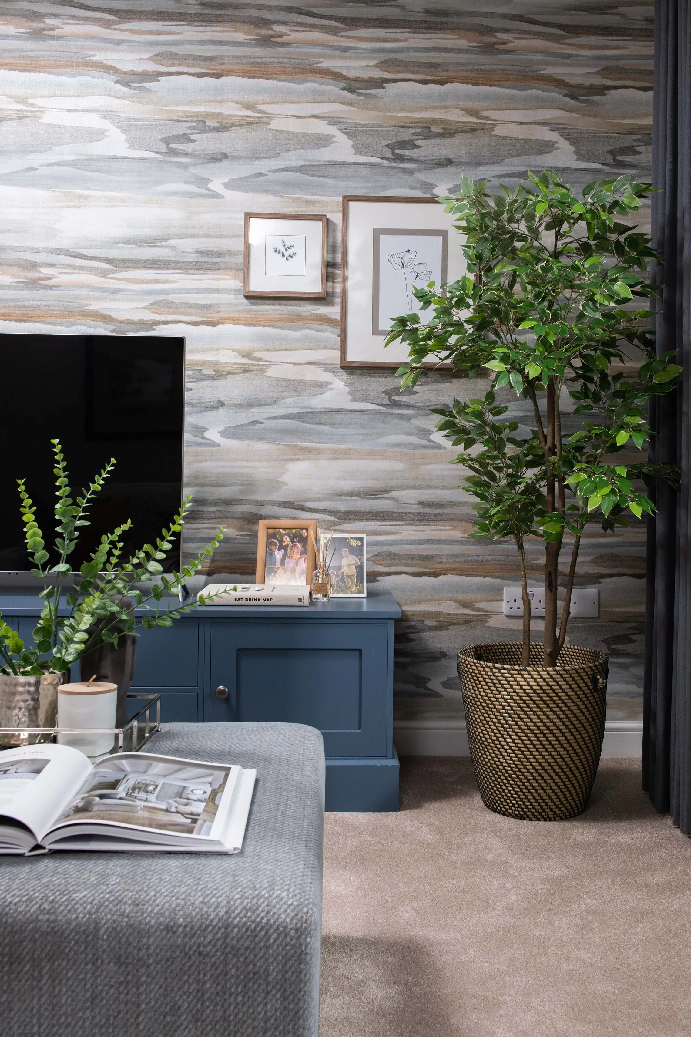  Photo inside home of lounge with green plant https://www.procterimages.co.uk 