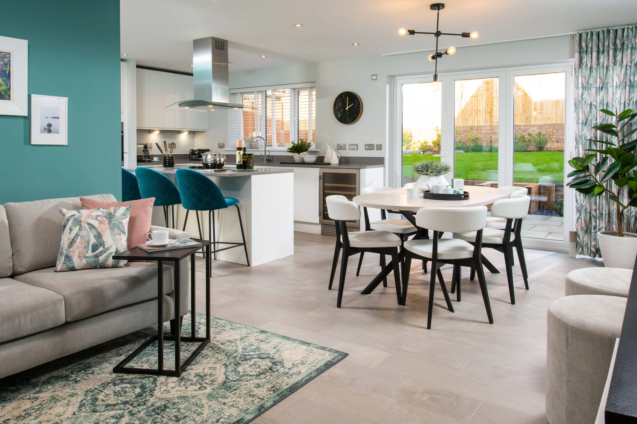  commercial house photography for david wilson homes of an open plan kitchen living room https://www.procterimages.co.uk 