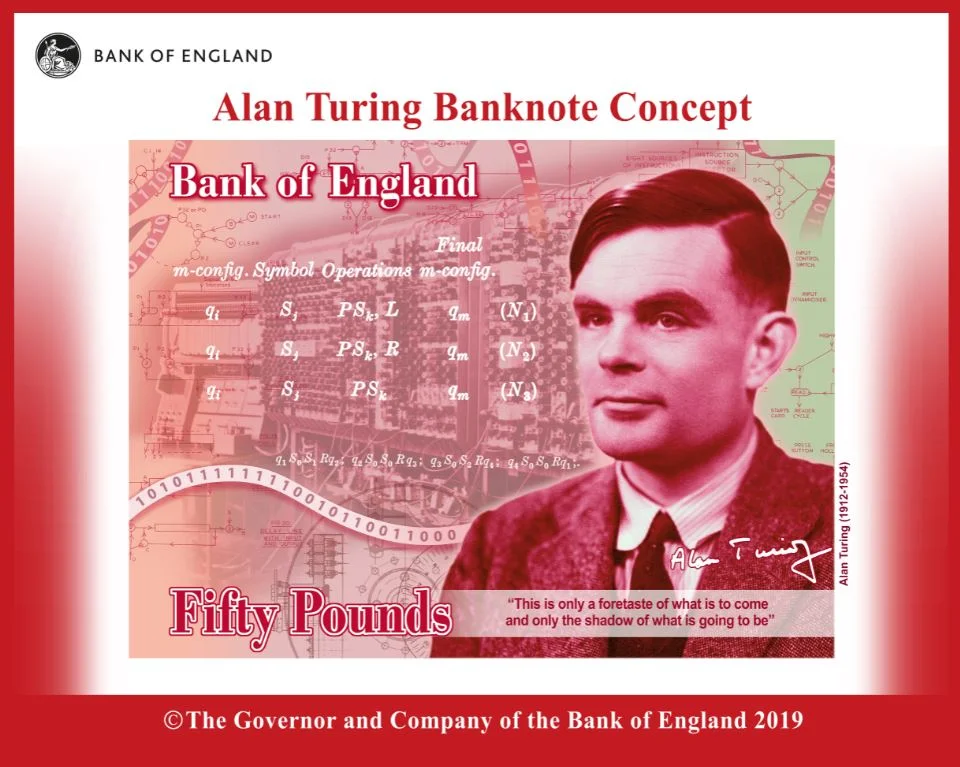 Alan Turing to be the face of the new £50 note