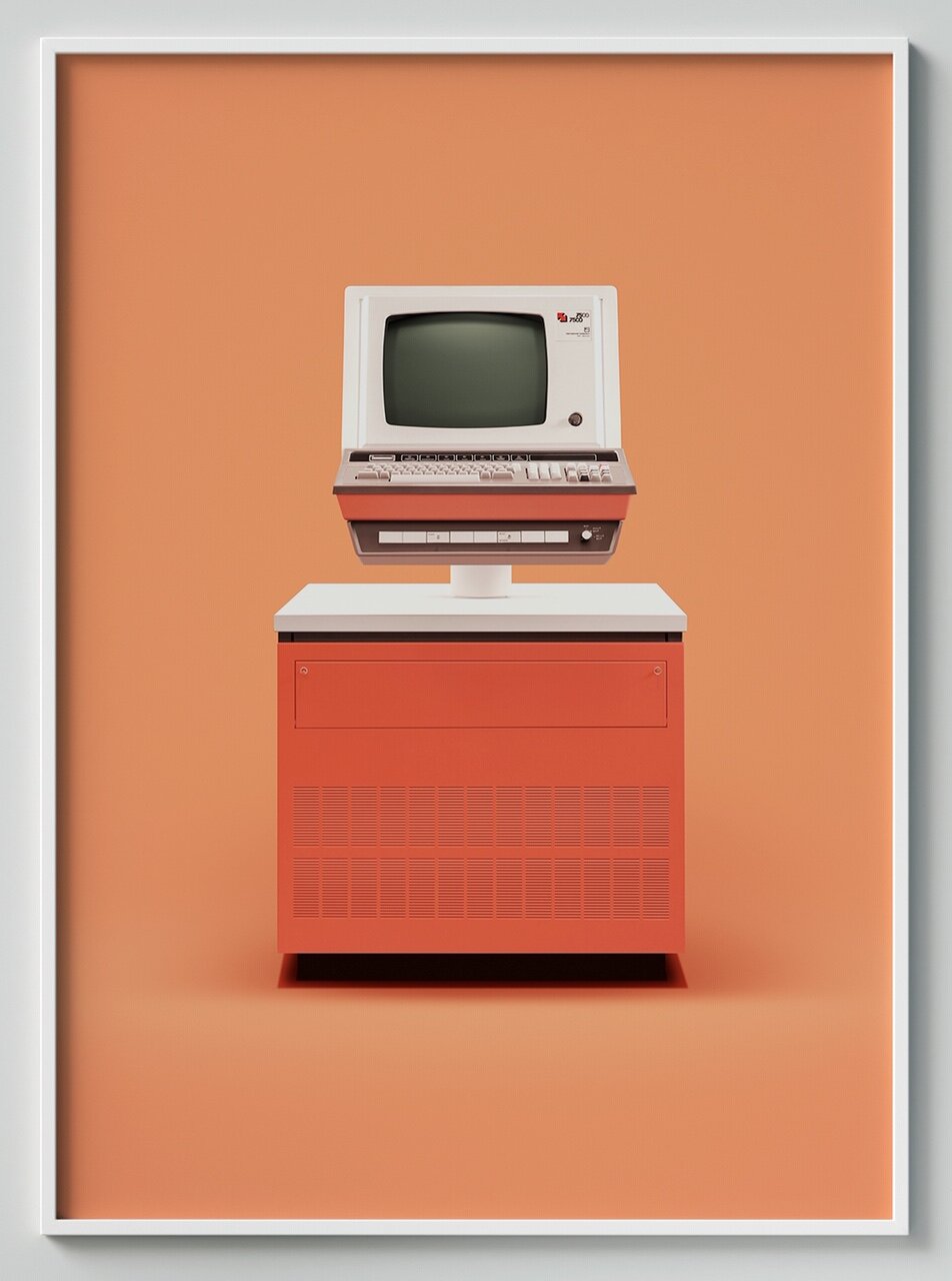 James Ball Print - ICL Mainframe Console