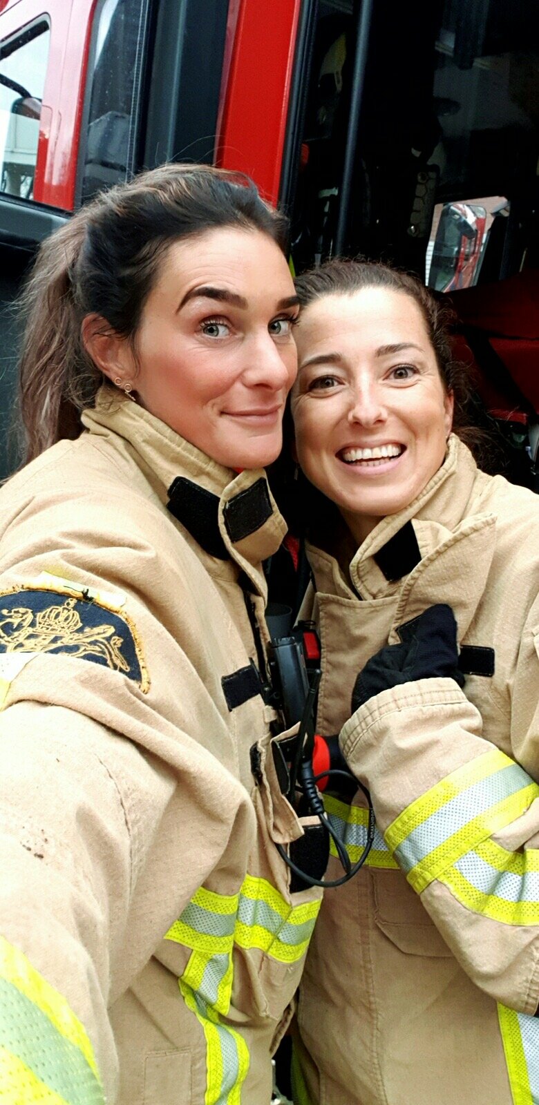 Brandweer selfie! natuurlijk met Linda!