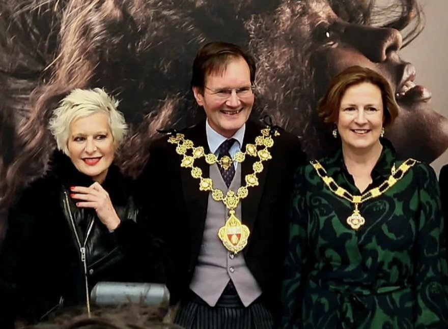 Alison Jackson, the RBKC Mayor Cllr David Lindsay with his wife