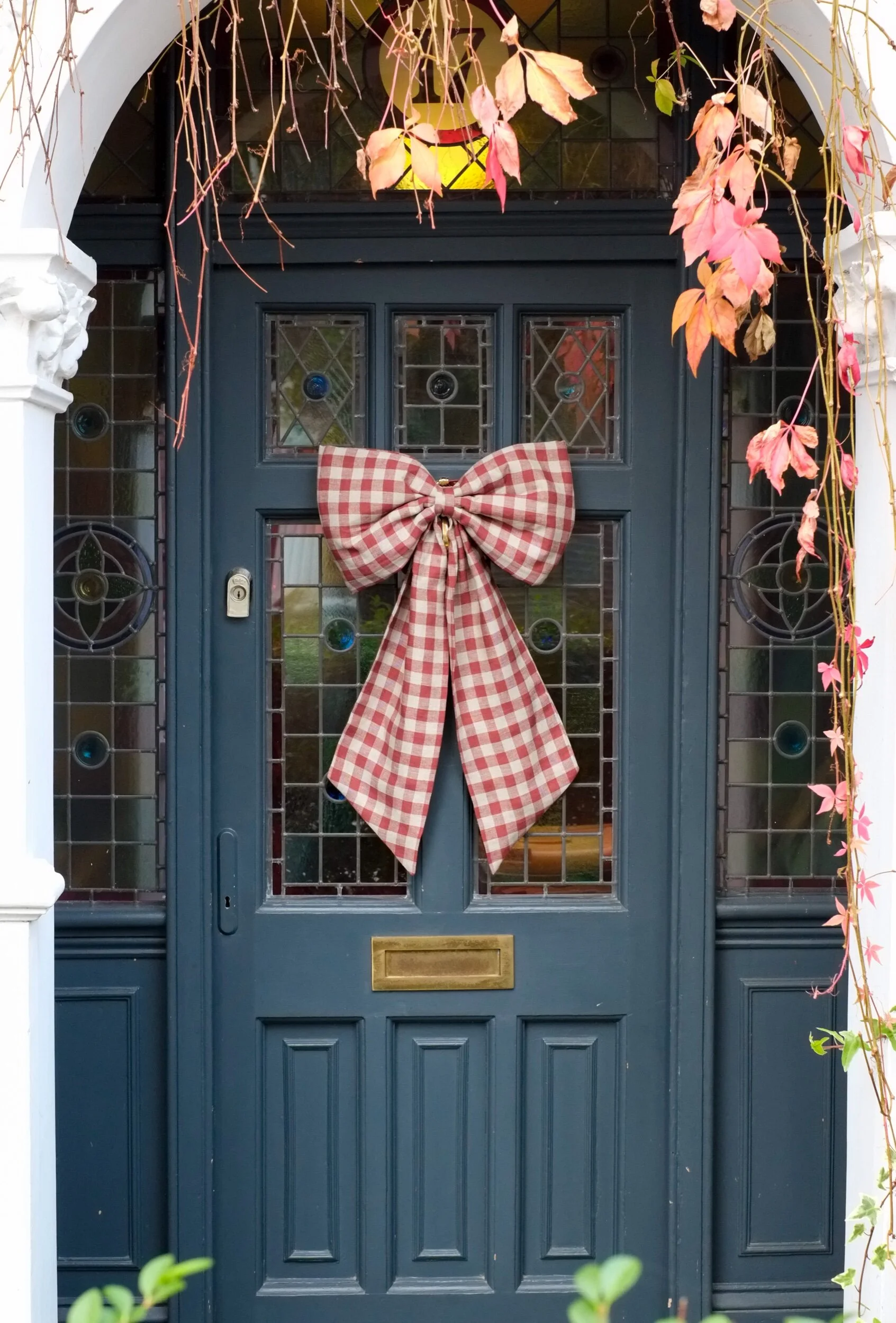 Giant Gingham Linen Bow