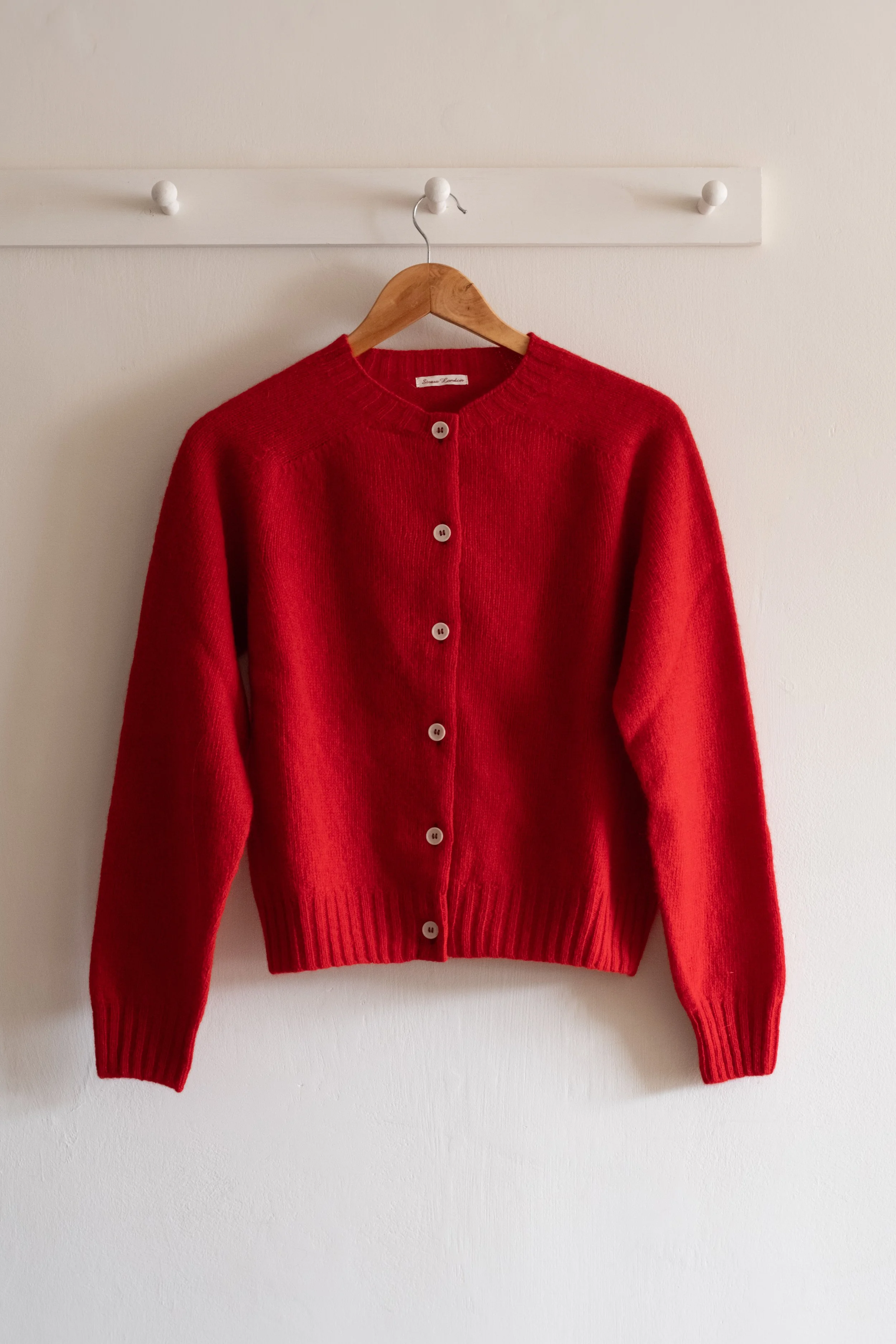 Lambswool Cardigan - Red