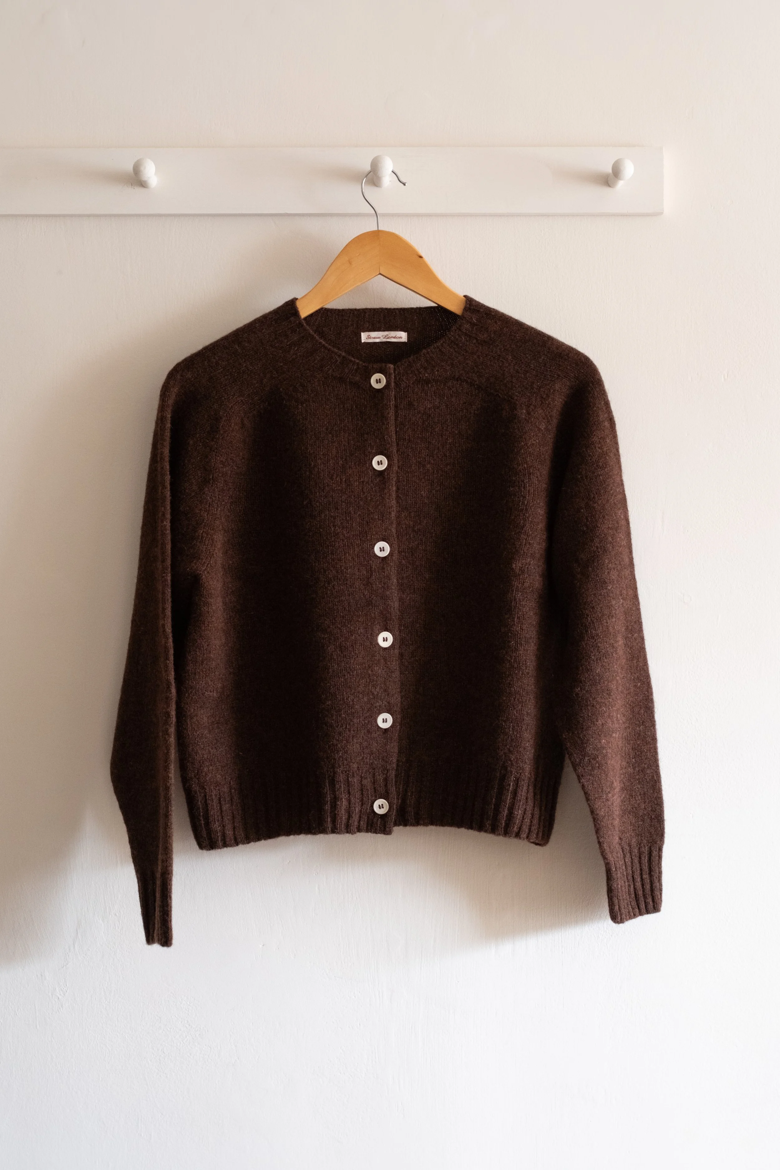 Lambswool Cardigan - Chocolate