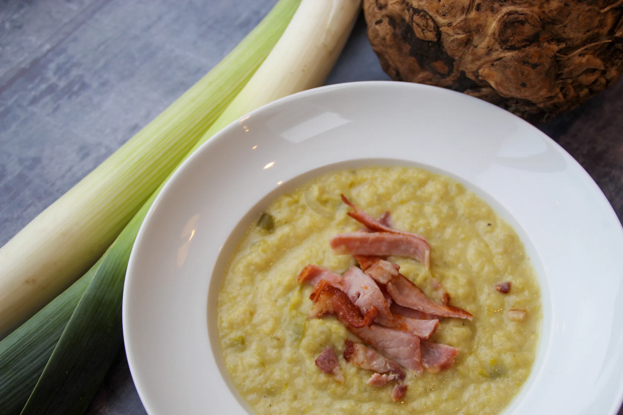 Celeriac and Leek Soup