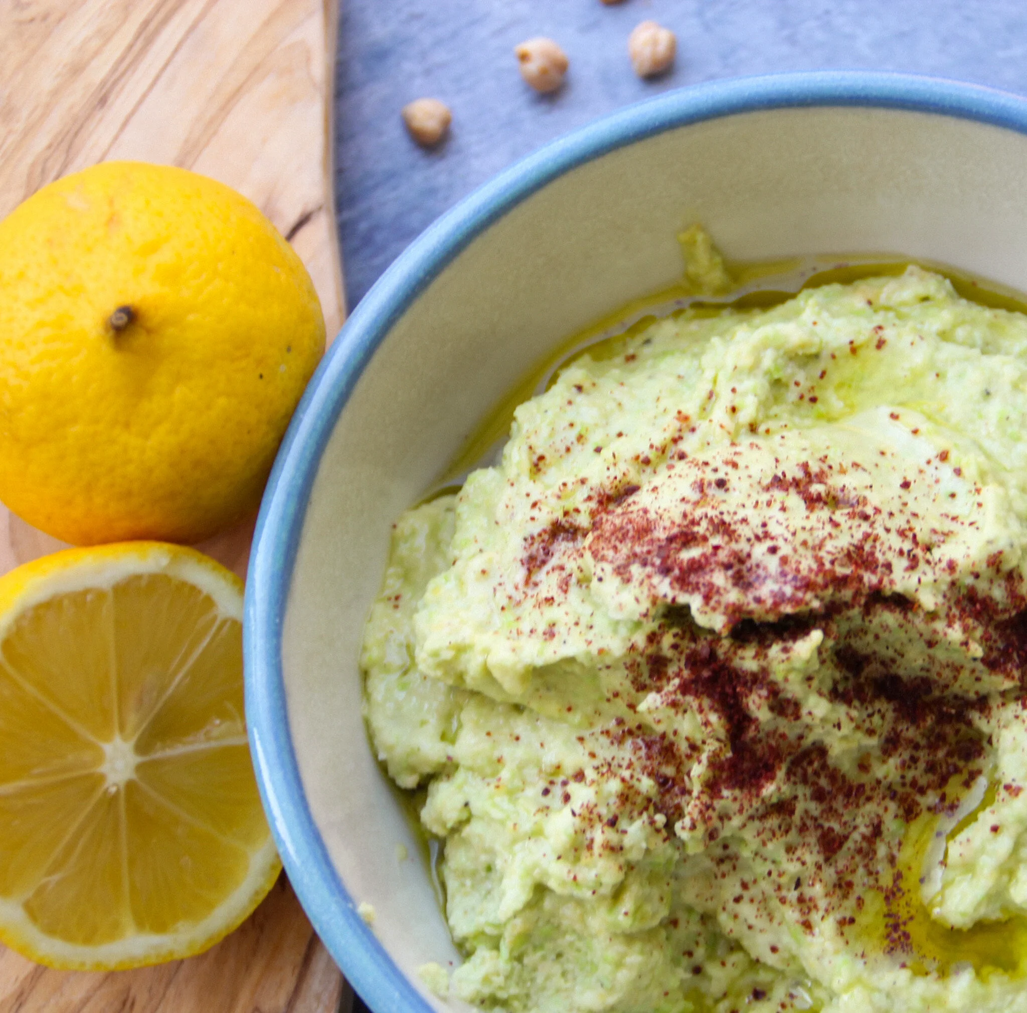 Edamame and chickpea hummus&nbsp; &nbsp; 