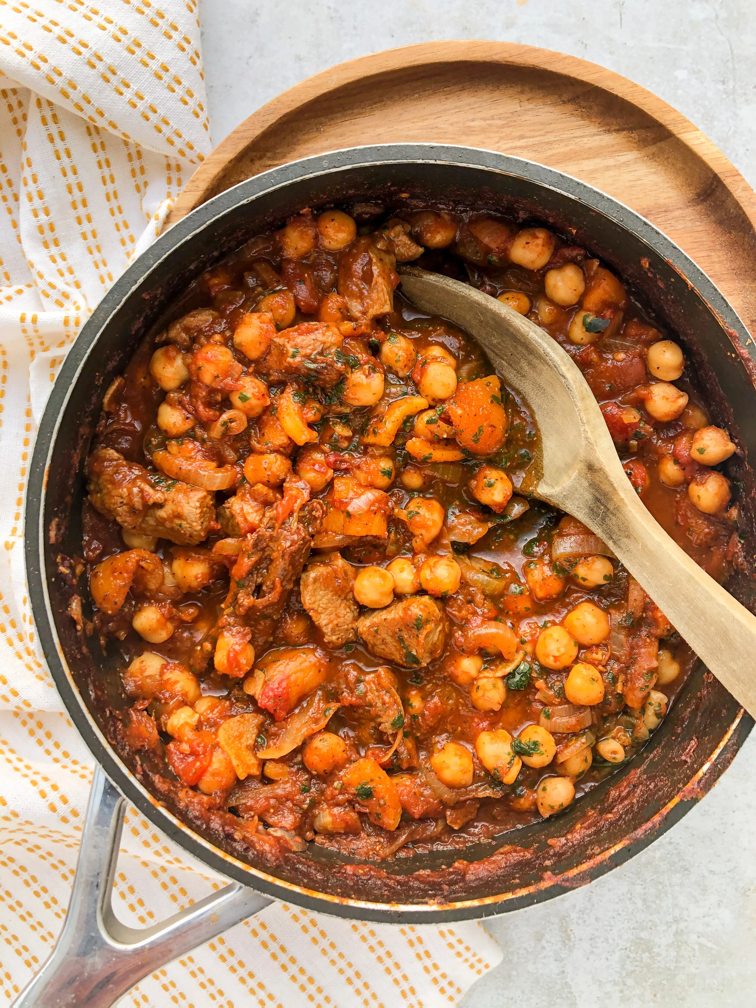 Lamb and chickpea tagine-style casserole