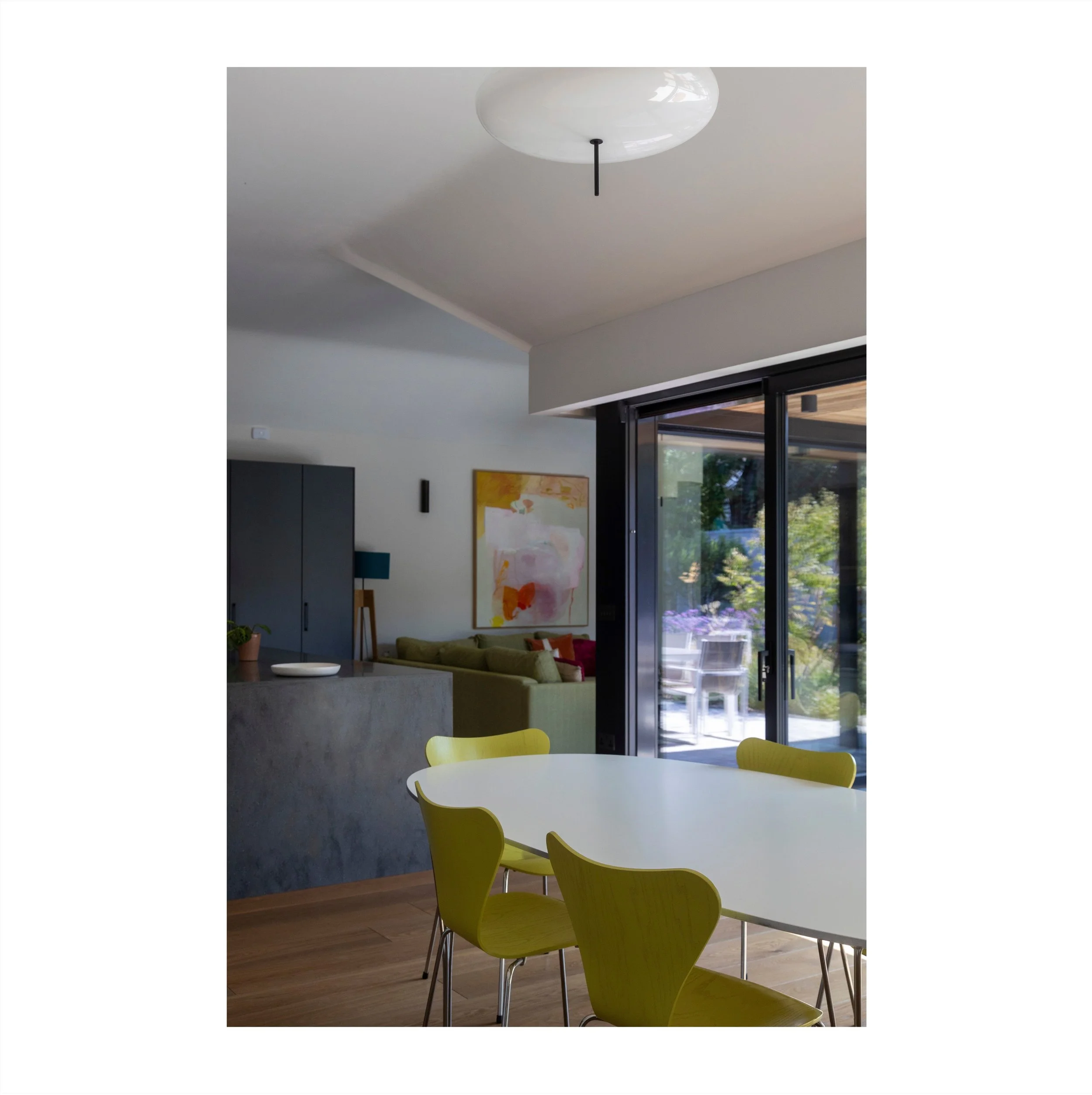 G E O R G I A N - R E S T O R A T I O N 
at M O N K S T O W N
4 of 5
 
A modern dialogue with heritage. 🌾

Step through the historic core of the house and you emerge into a light-filled world. At the rear, we designed a large, contemporary L-shaped 