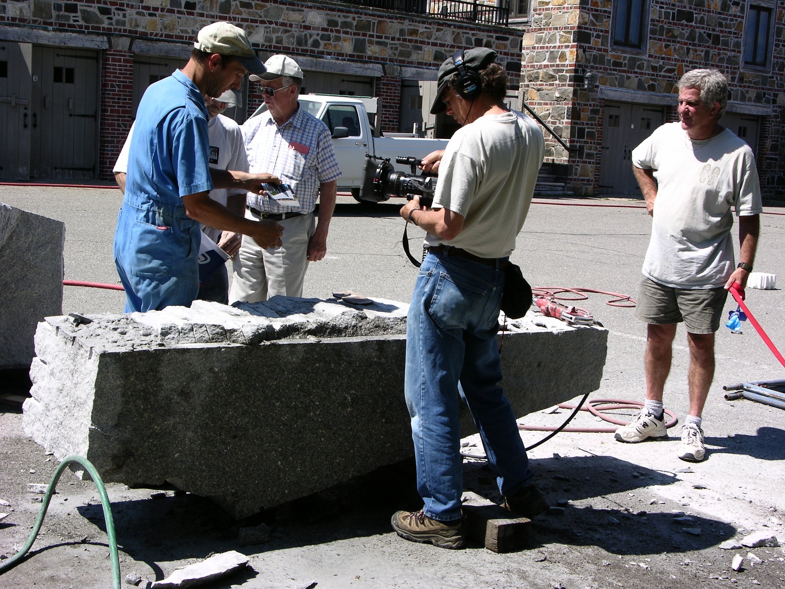 Director Richard Kane with Sculptors Don Meserve and Mark Herrington. Photo by Craig Schoppe
