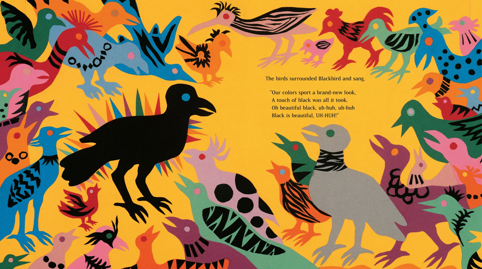 Beautiful Blackbird , by Ashley Bryan, courtesy The Ashley Bryan Center