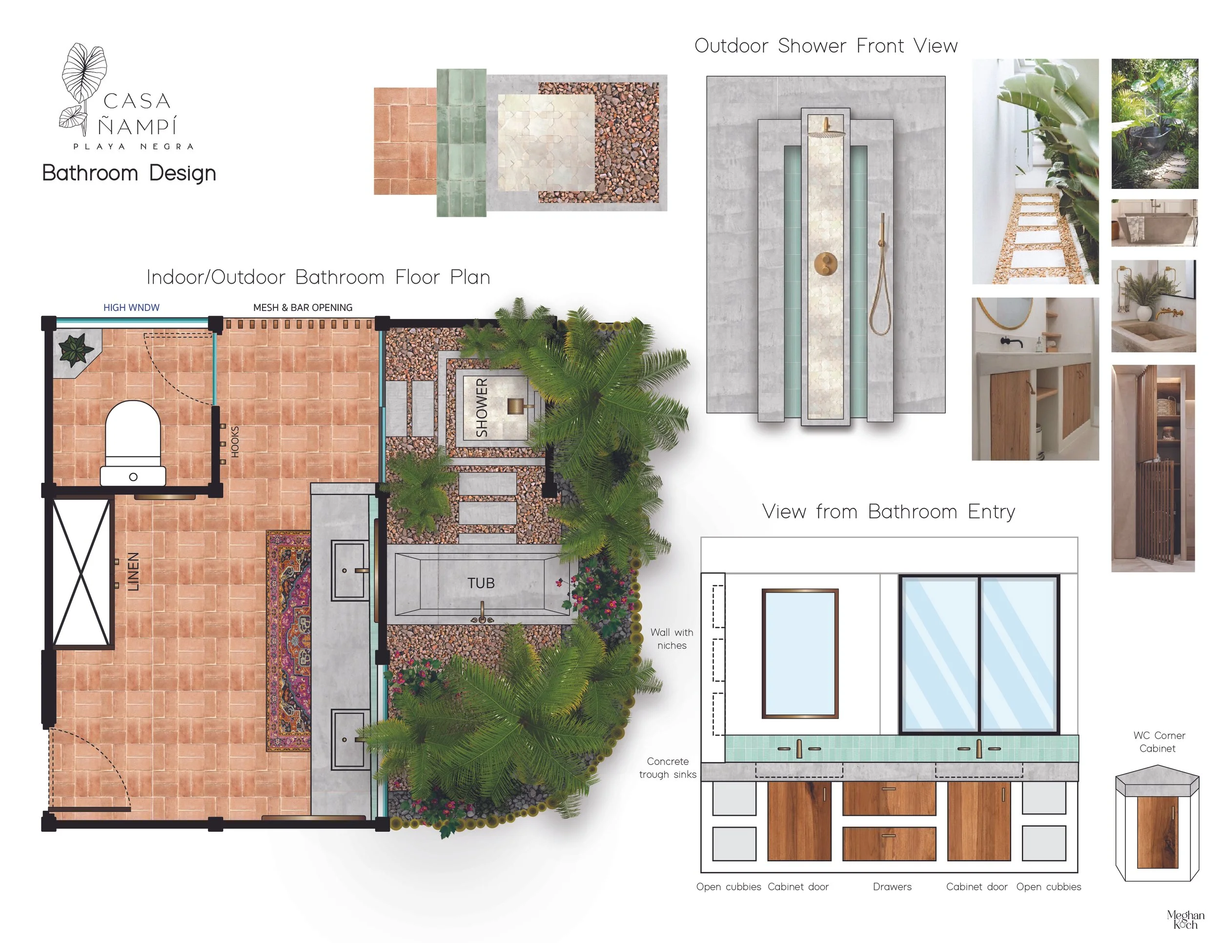 Bathroom and Shower Design + Moodboard