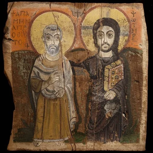 Christ and Abbot Menas icon Louvre, Paris