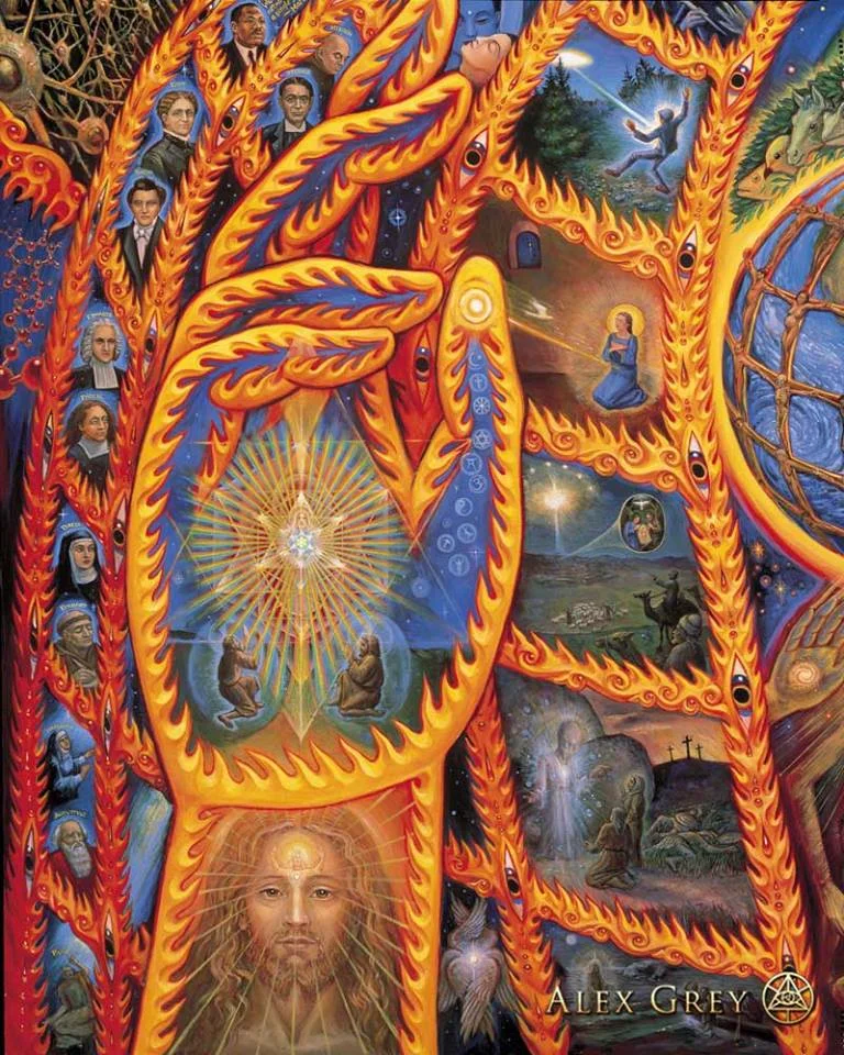 Cosmic Christ detail by Alex Grey