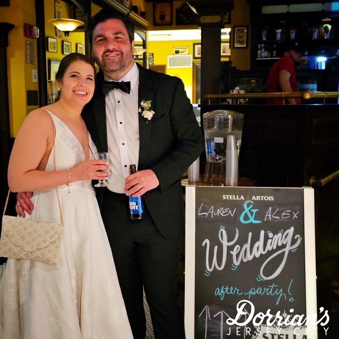 The go-to after party spot in Jersey City. Congrats to the beautiful couple Lauren and Alex. Thank you for letting Dorrian&rsquo;s be part of your special day. 
@lbsommer 
@apastore86