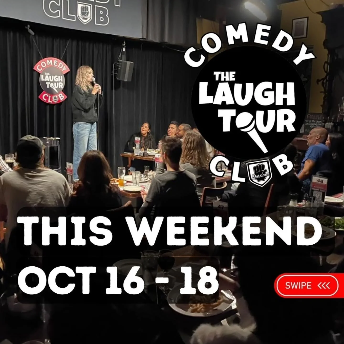 New week, new laughs! 🎤 Shows Thu&ndash;Sat in Jersey City &mdash; minutes from Hoboken, Bayonne &amp; Staten Island 🚗 $5 garage parking / avoid NYC congestion pricing! 🎟️ TheLaughTour.com

**5 shows! Thurs OCT 16 at 845, Fri OCT 17 at 730 &amp; 9