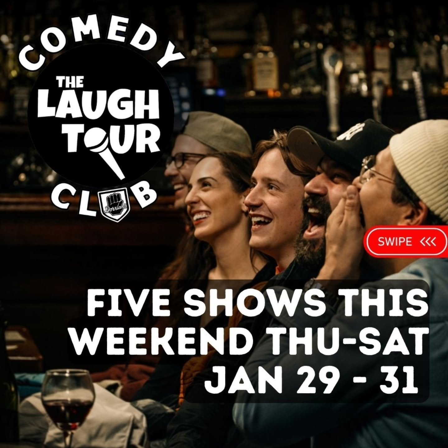 New week, new laughs! 🎤 Shows Thurs-Fri&ndash;Sat in Jersey City &mdash; minutes from Hoboken, Bayonne &amp; Staten Island 🚗 $5 garage parking / avoid NYC congestion pricing! 🎟 TheLaughTour.com

**5 shows! Thurs JAN 29 at 845, Fri JAN 30 at 730 &a