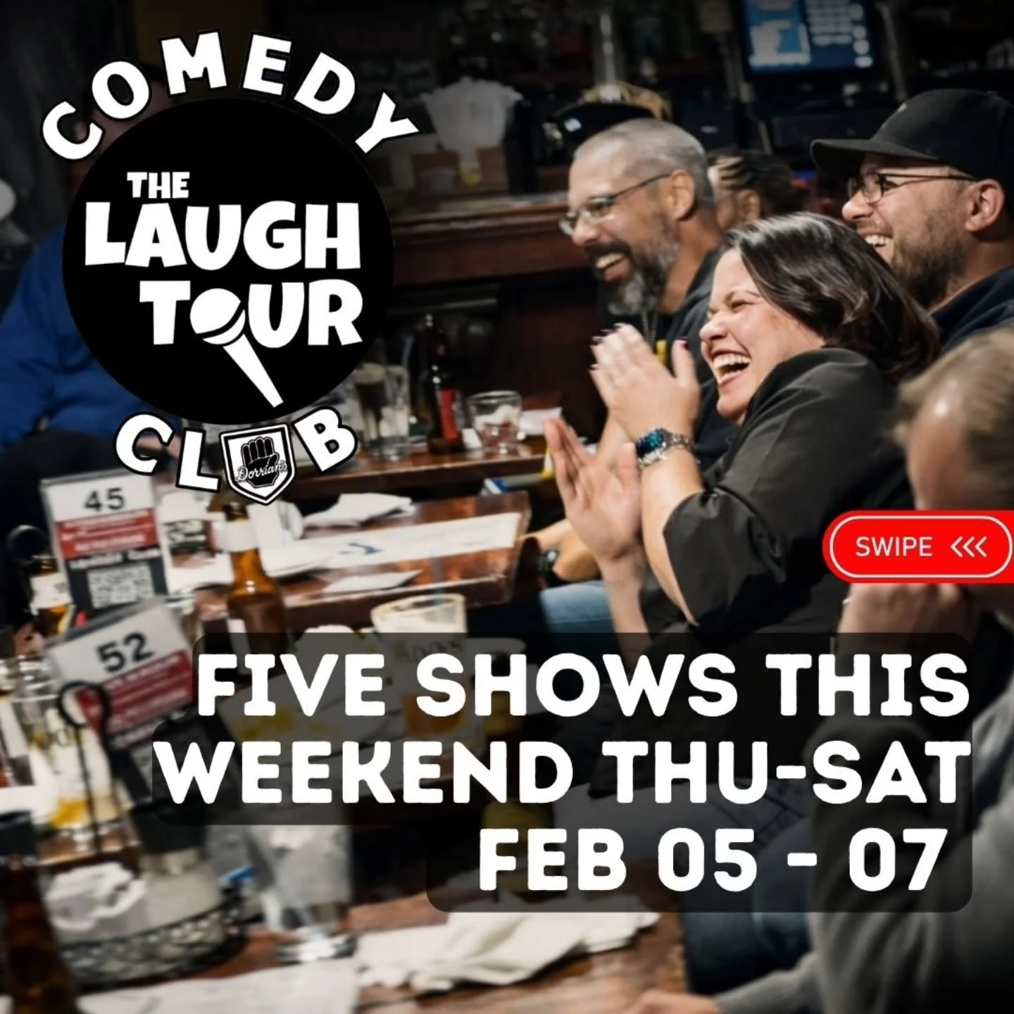 New week, new laughs! 🎤 Shows Thurs-Fri&ndash;Sat in Jersey City &mdash; minutes from Hoboken, Bayonne &amp; Staten Island 🚗 $5 garage parking / avoid NYC congestion pricing! 🎟 TheLaughTour.com

**5 shows! Thurs FEB 05 at 845, Fri FEB 06 at 730 &a