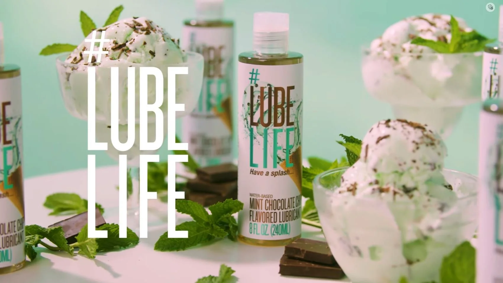 #LubeLife Water-Based Mint Chocolate Chip Flavored Lubricant