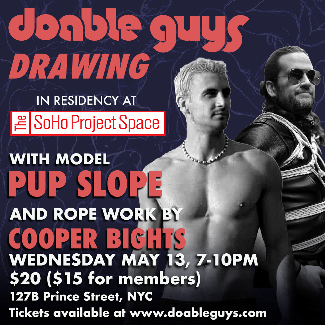 Figure Drawing Session with Pup Slope &amp; rope by Cooper