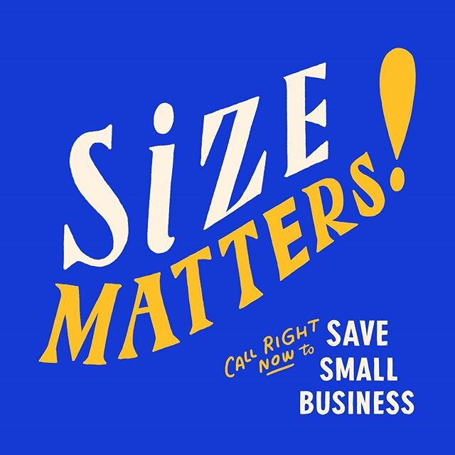 Small independent businesses are the backbone of our economy and the lifeblood of our nation -- but we are buckling under the pressure of the COVID-19 health crisis. It turns out that #sizematters under the crushing weight of this pandemic&rsquo;s ec