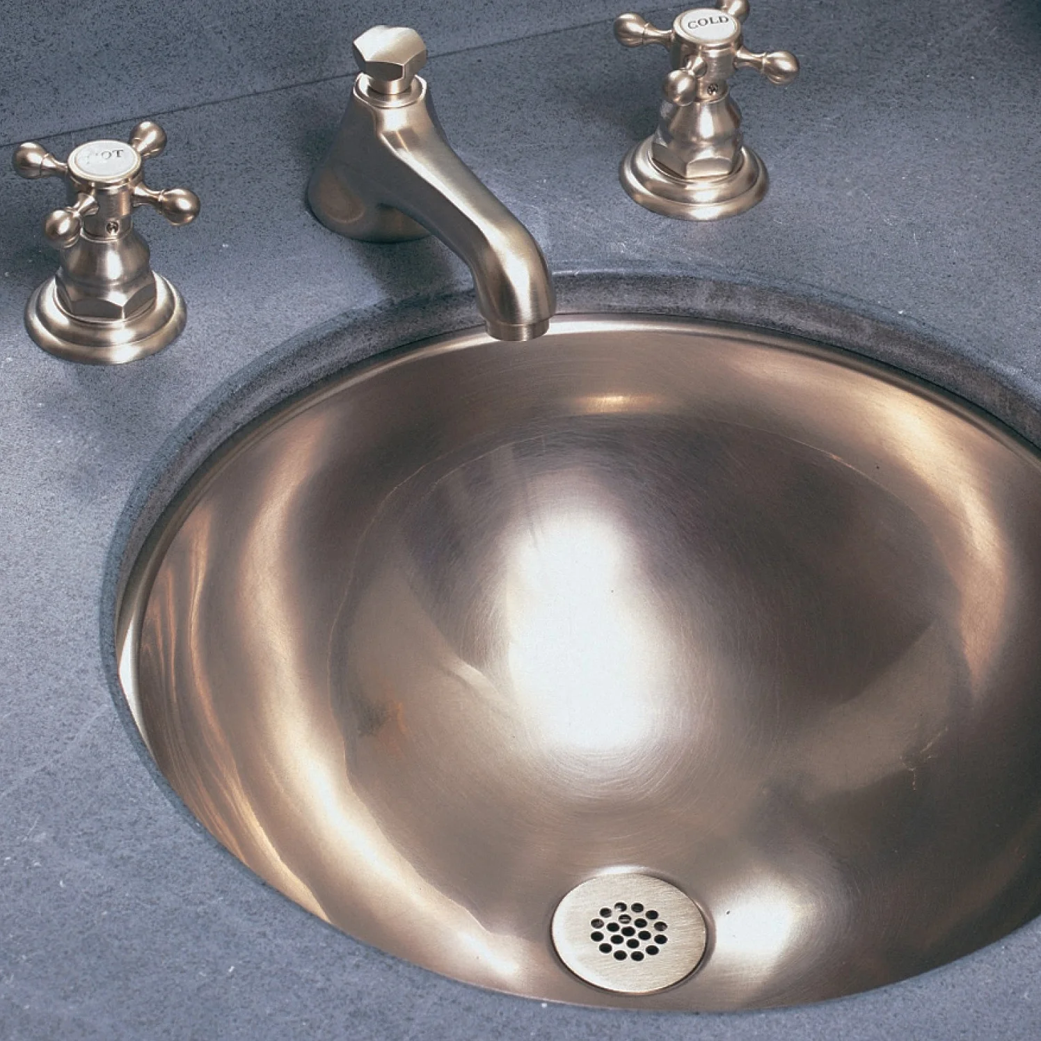 Silex undermout metal bar, bath basin, no overflow, dia 40 x 15cm deep, Nickel C.jpg
