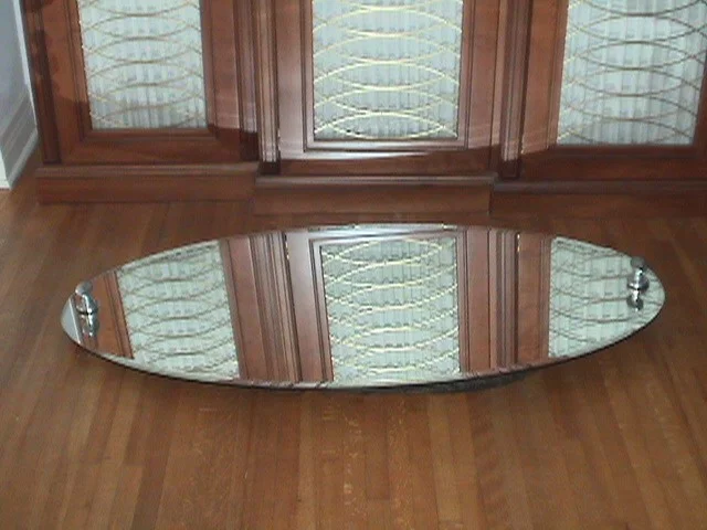 Italian Agape Oval Mirror 122 w x 47cm tall, PC Handlebar Mounts.jpg
