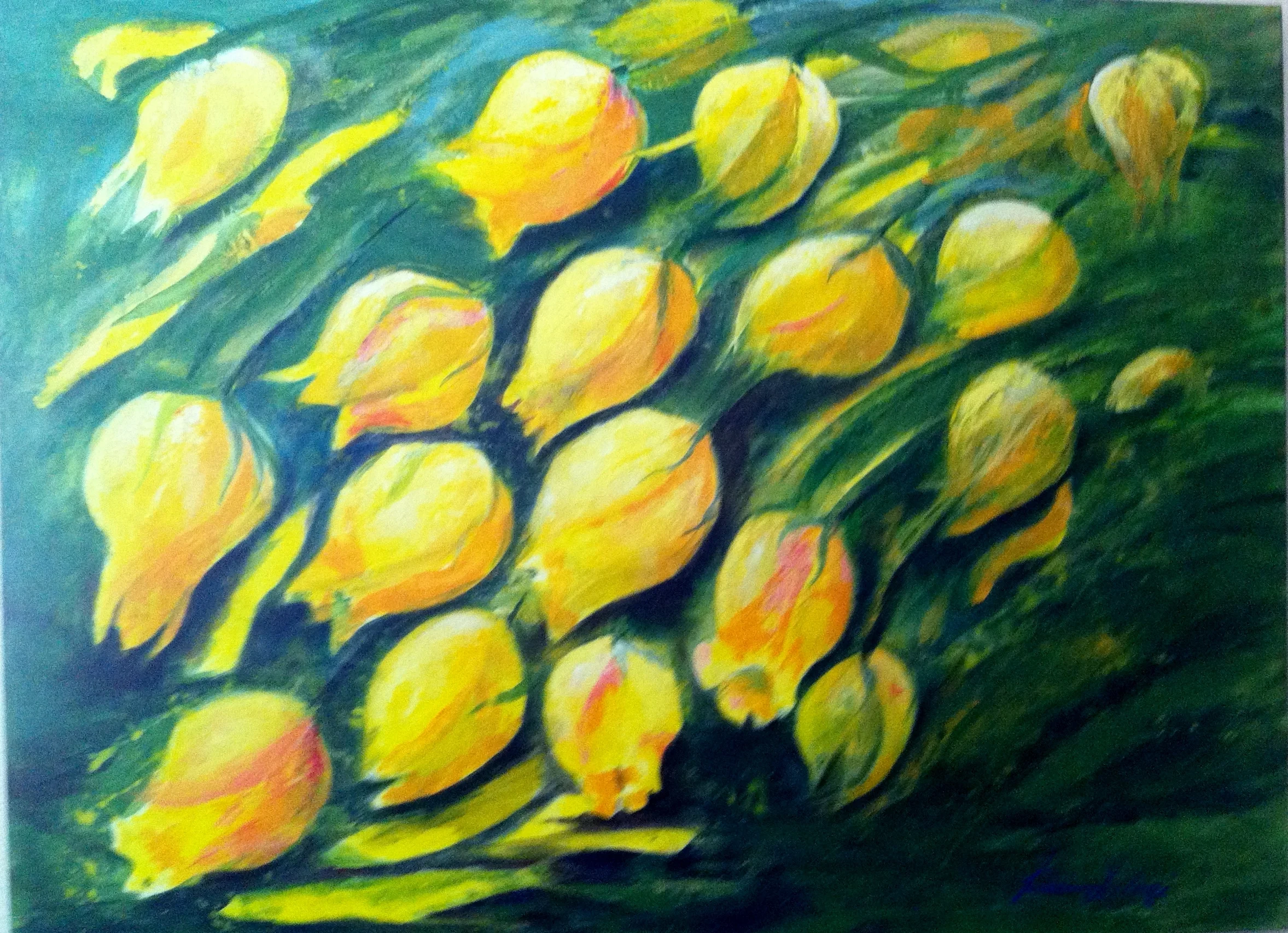 Raining Yellow Tulips