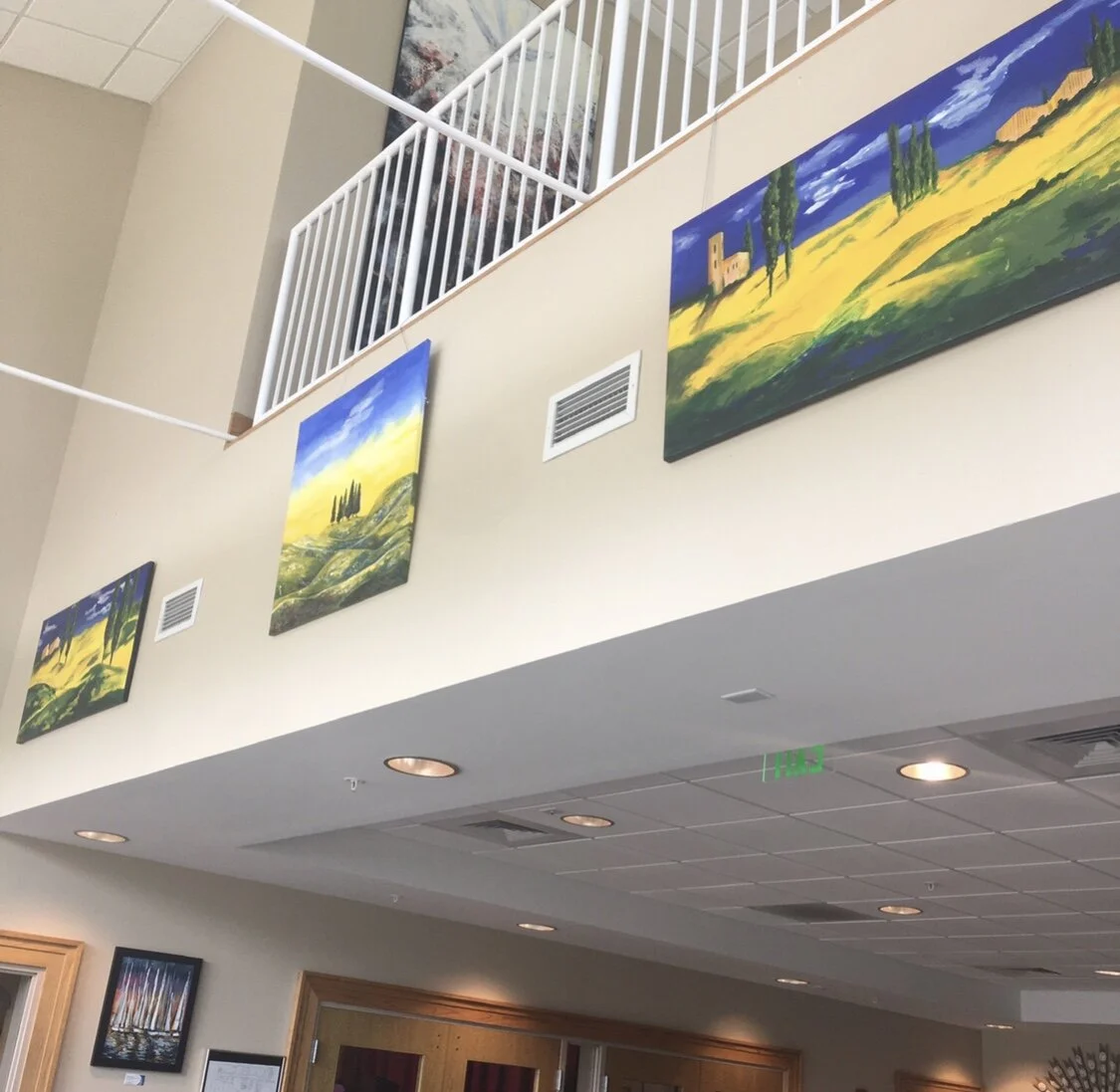 Tuscany Triptych as seen in exhibit Vero Beach