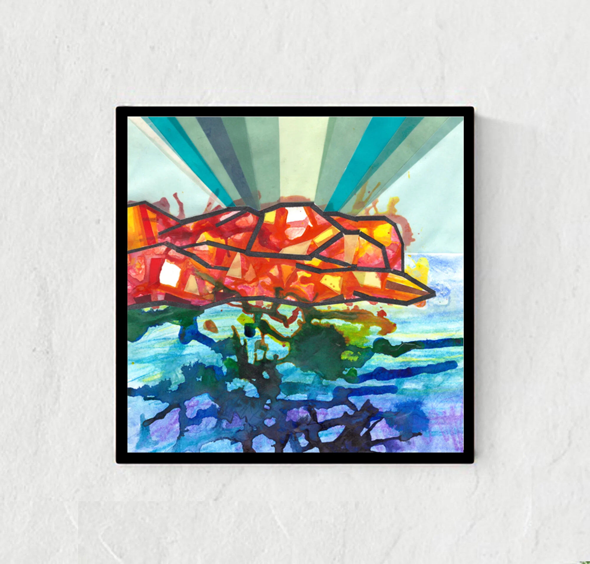 Sparrow with Rainbow Sky_squareframe2 copy.jpg