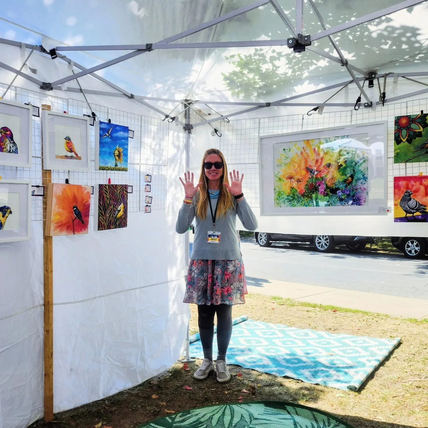 The second day of the Danforth East Arts Fair! π Come visit from 10-5! Yesterday was amazing and today is even better. Sunny and no wind! #decaf25