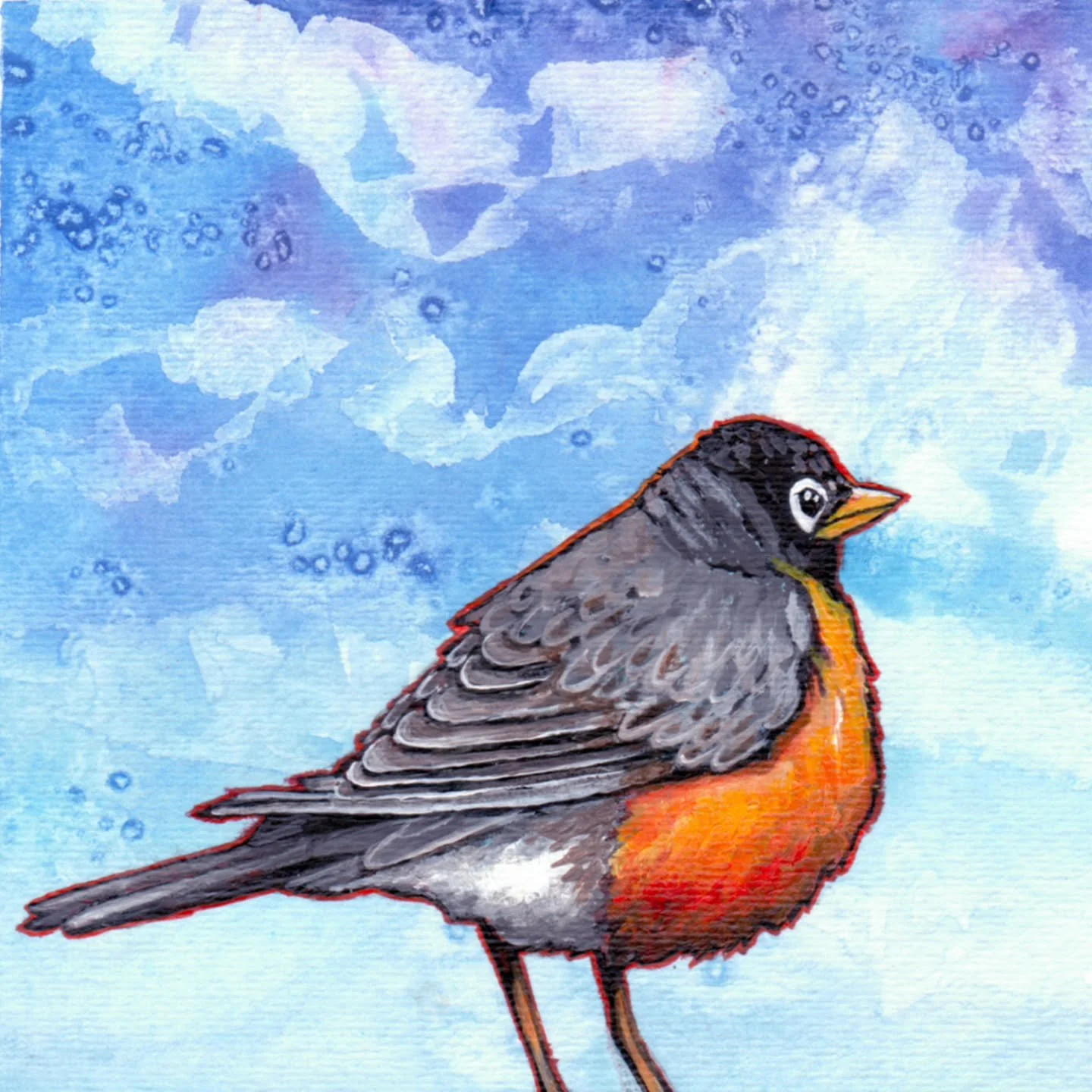 I have seen so many Robins flying together recently. Small flocks.. flying really quickly in random directions. What's going on? I feel like I'm missing out on some amazing bird party or something. Maybe they're as confused by the sudden cold weather
