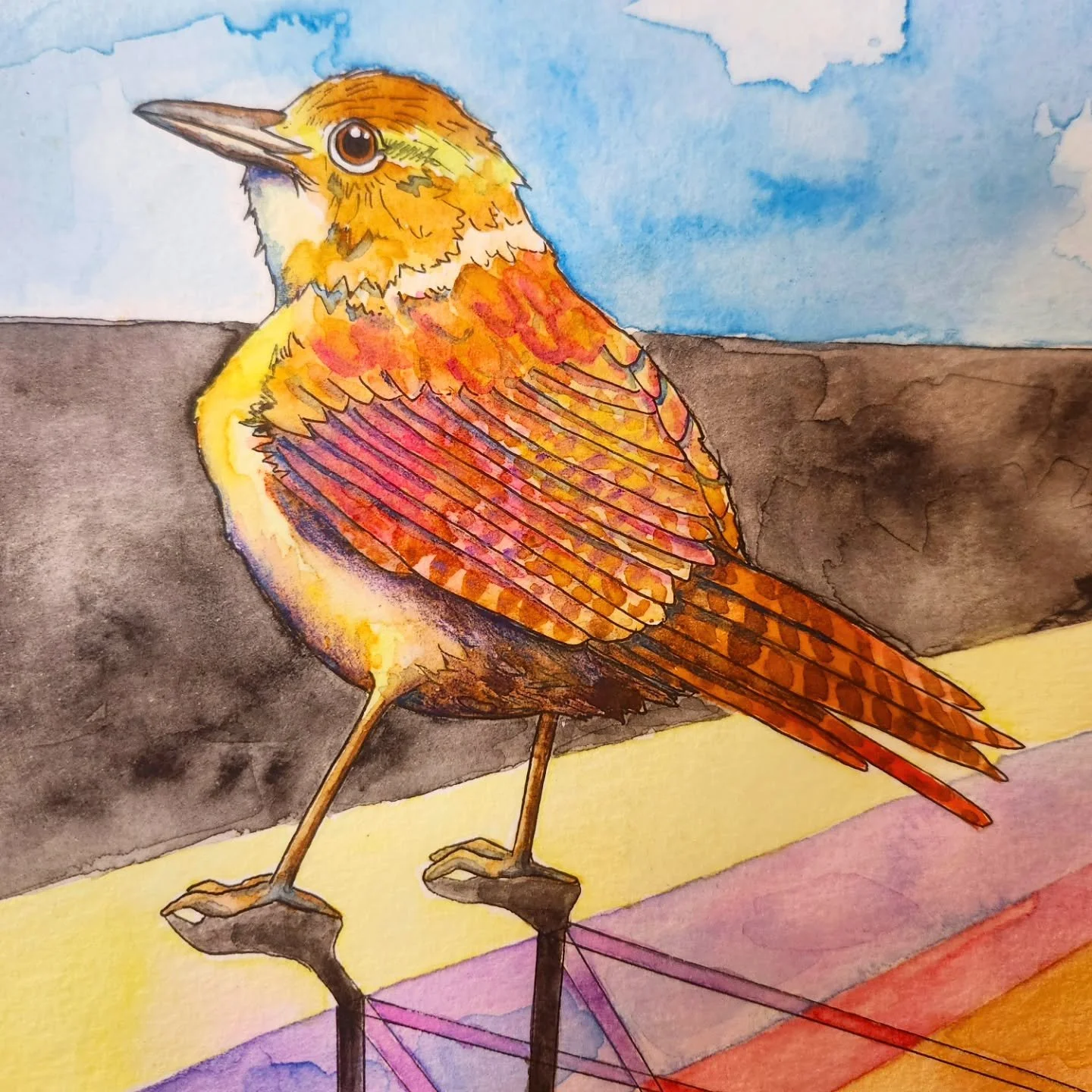 Detail of a painting I am working on. Trying to capture a dramatic pose. Majestic even? 😆 I'll post the full painting soon.