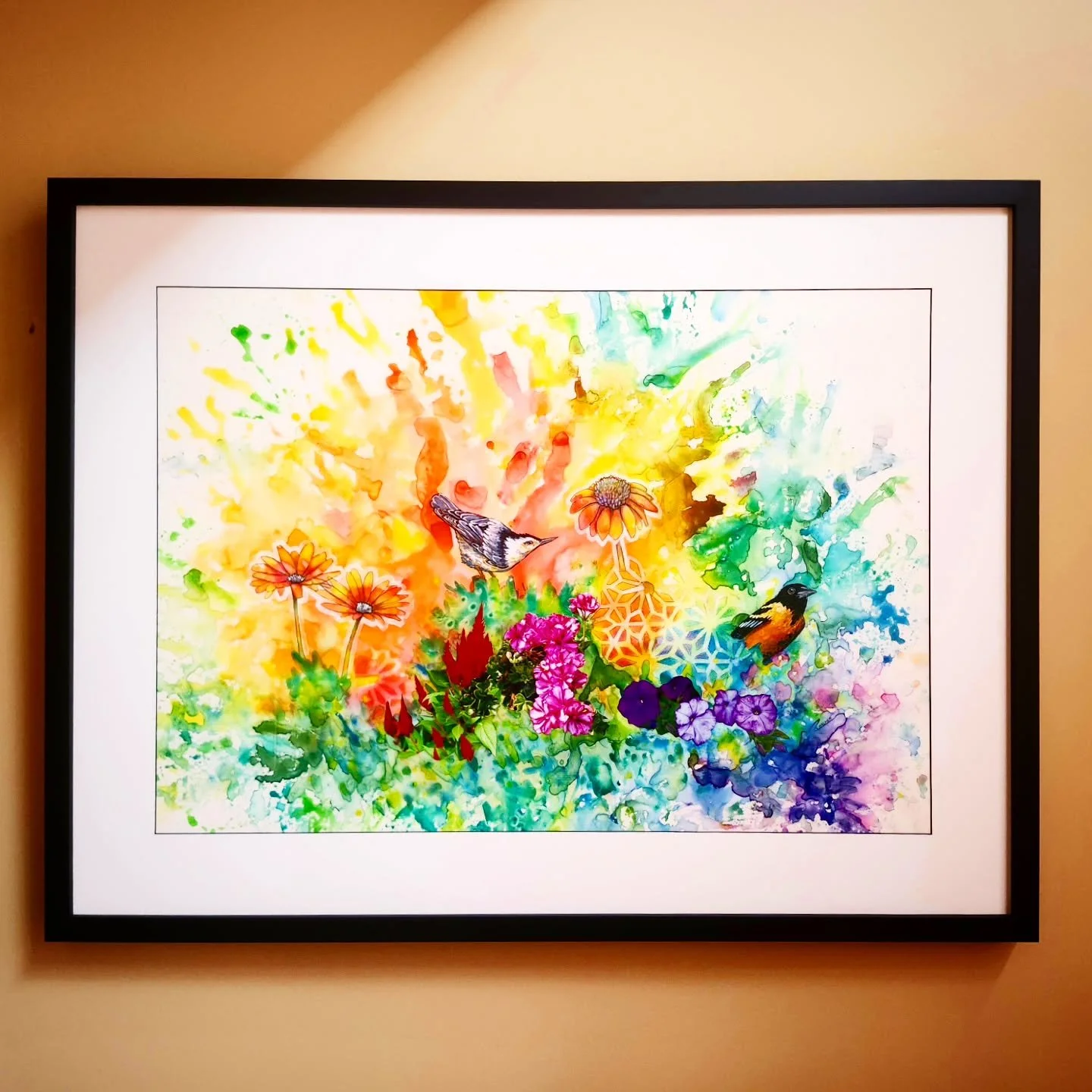 Saw this one in its new home this weekend!
.
I have two more this size &amp; theme in the works. 🎨💐🐦