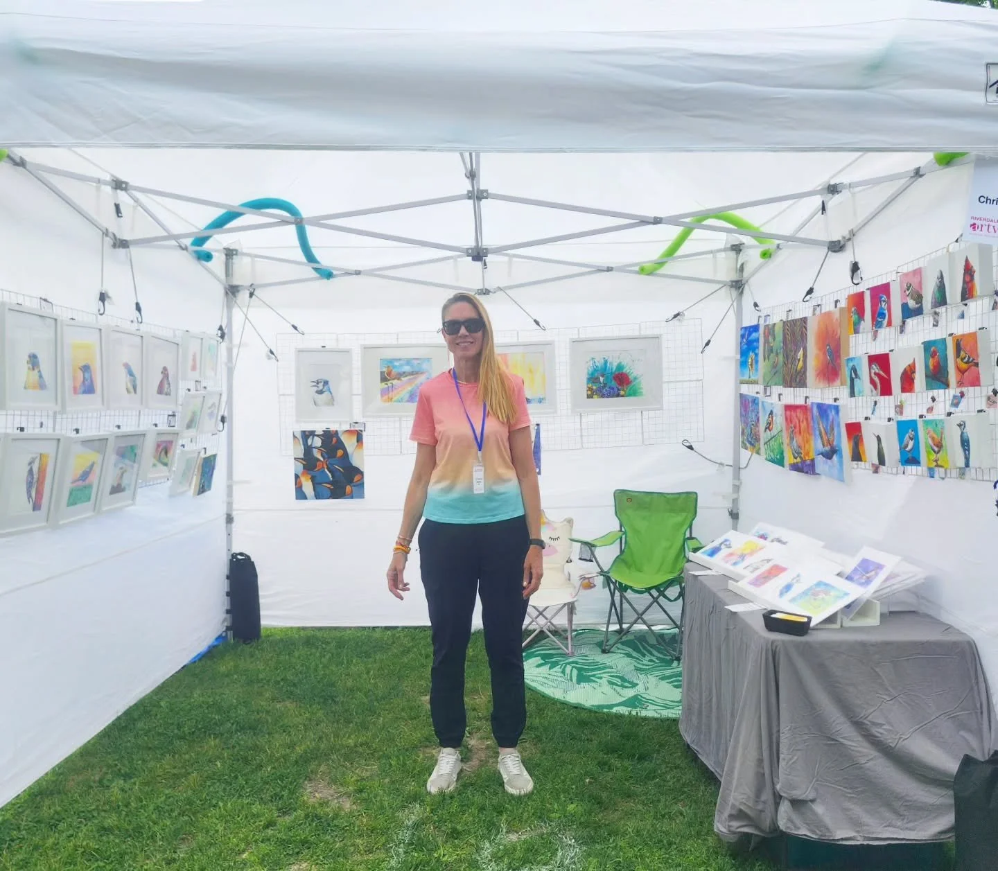 All set up at the @riverdaleartwalk today! Come visit! I'm in Booth 19. It's on from 11-6 today and 10-5 tomorrow. 🎉