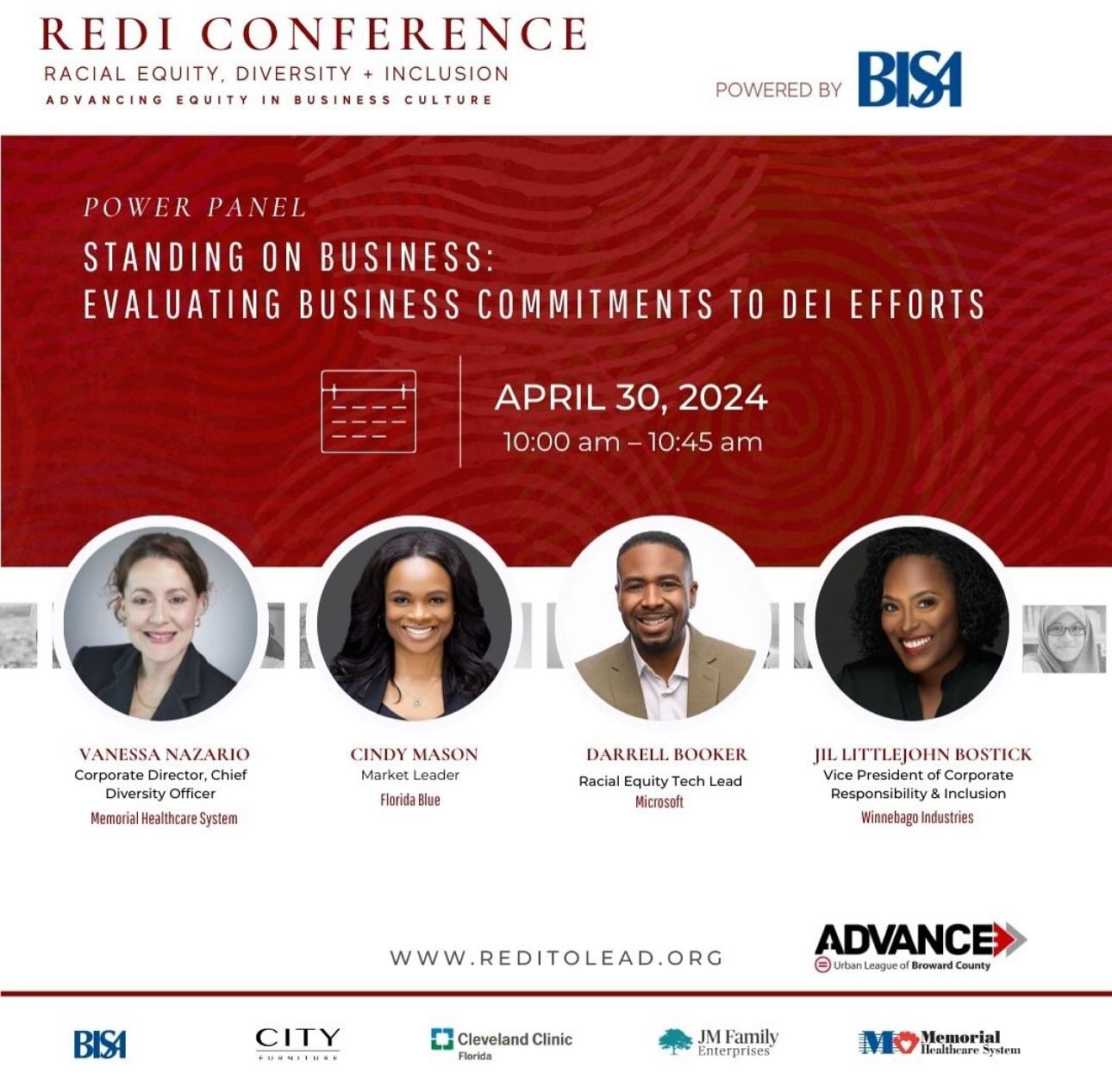 Join me TODAY at the Urban League of Broward County&rsquo;s REDI to Lead Conference where I&rsquo;ll be speaking on the power panel, &ldquo;Standing on Business: Evaluating Business Commitments to DEI Efforts&rdquo; at 10:00AM on Tuesday, April 30th.
