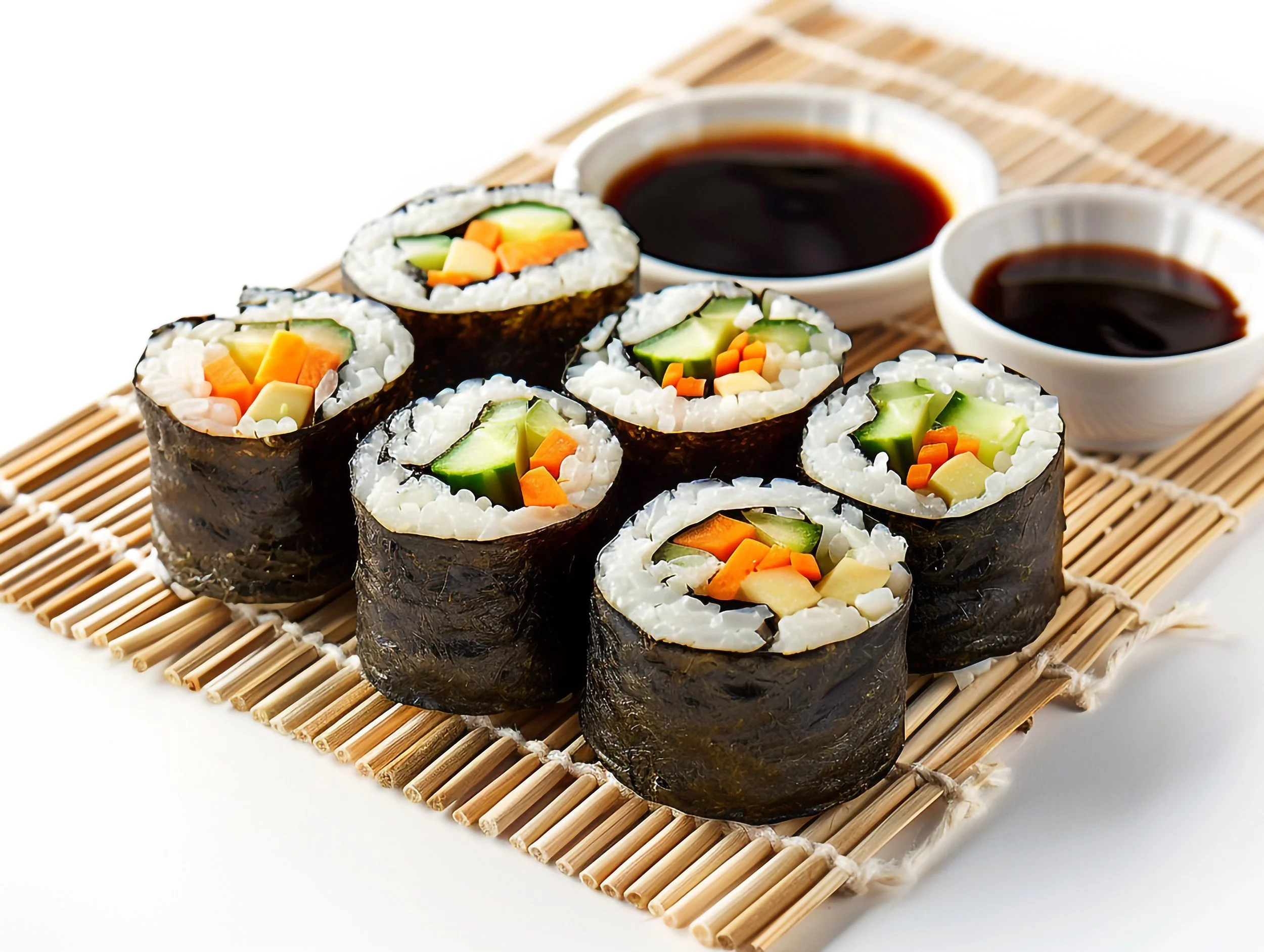 Vegetarian Sushi Rolls featuring 3 Second Salad