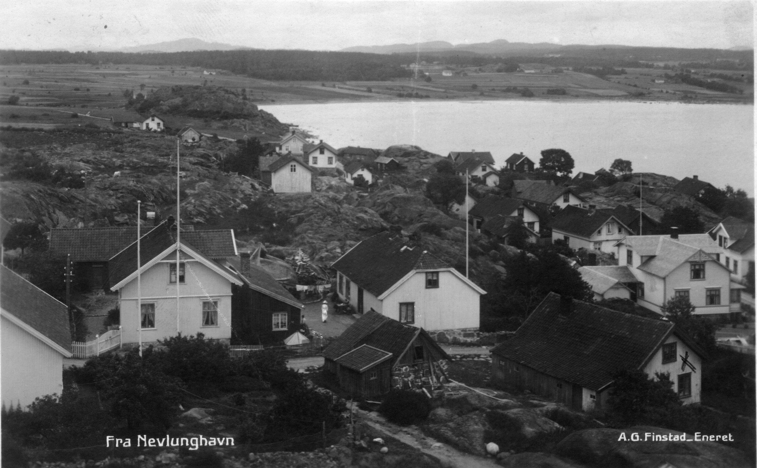 Blombakken nedre fra SV (kort sendt 1917).JPG