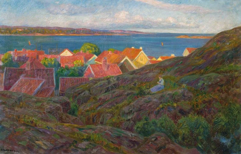 «Fra Nevlunghavn, aftensol» 1909