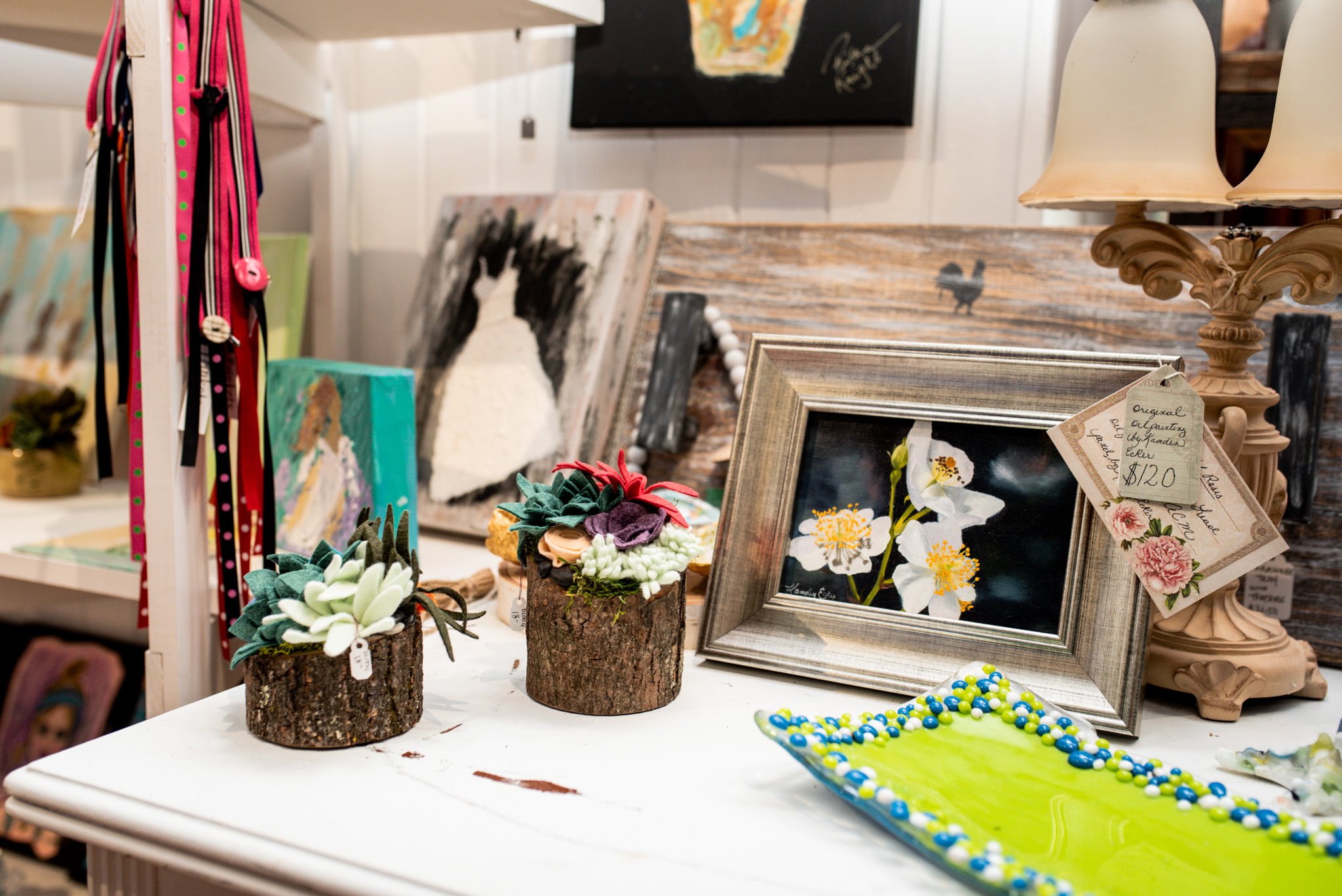 Paintings and Crafts for purchase at the Center for the Arts
