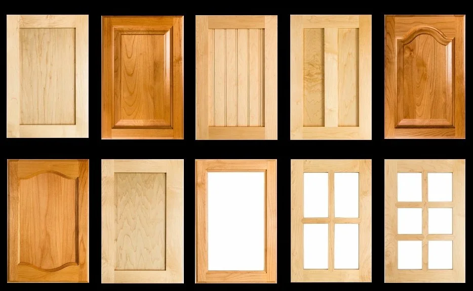 a photo of several different cabinet door styles to choose from