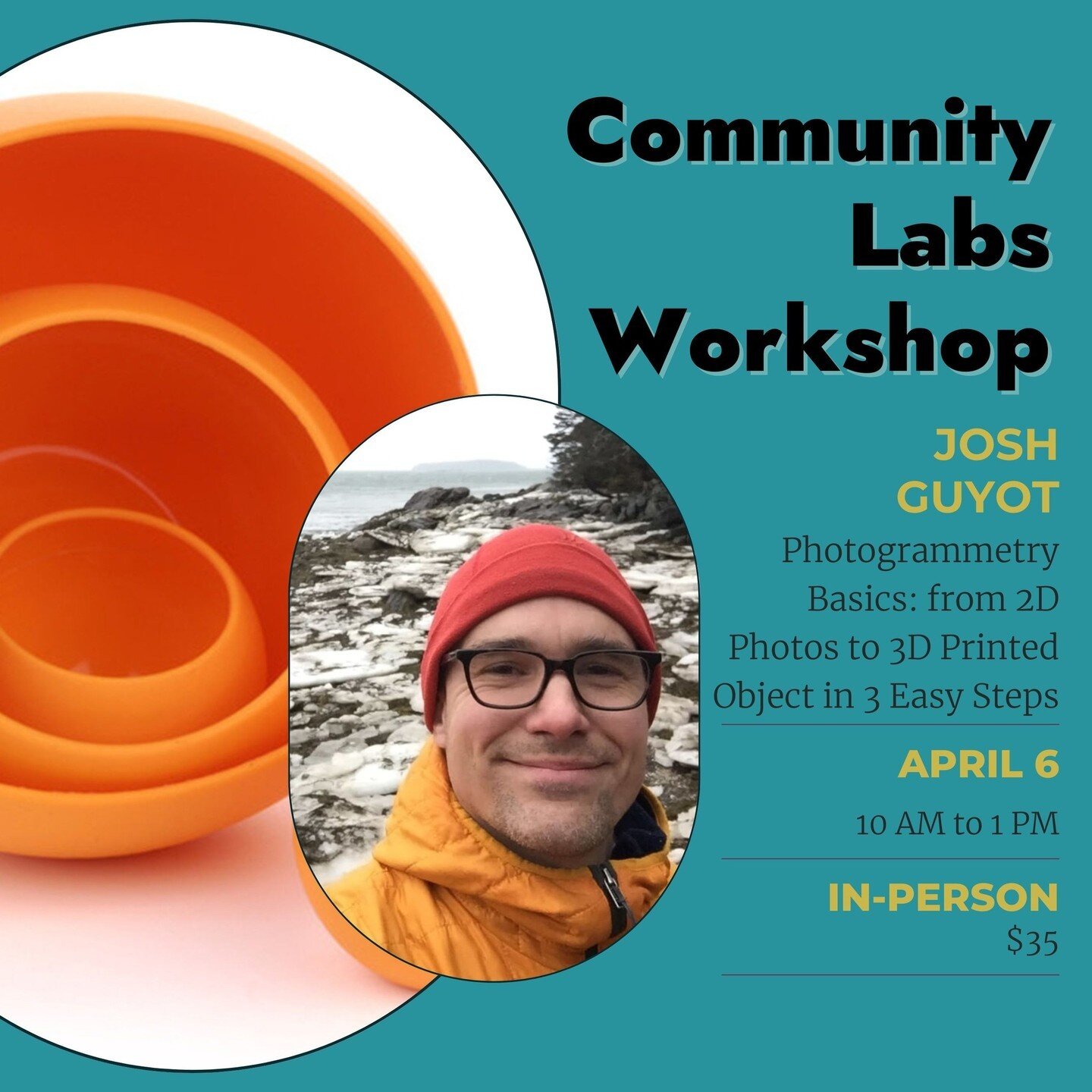 Our next Community Labs Workshop hits right at the sweet spot of craft and tech with Josh Guyot&rsquo;s Photogrammetry Basics; From 2D Photos to 3D Printed Objects in 3 Easy Steps workshop!⁠
⁠
Photogrammetry is the process of taking 3D info from 2D i
