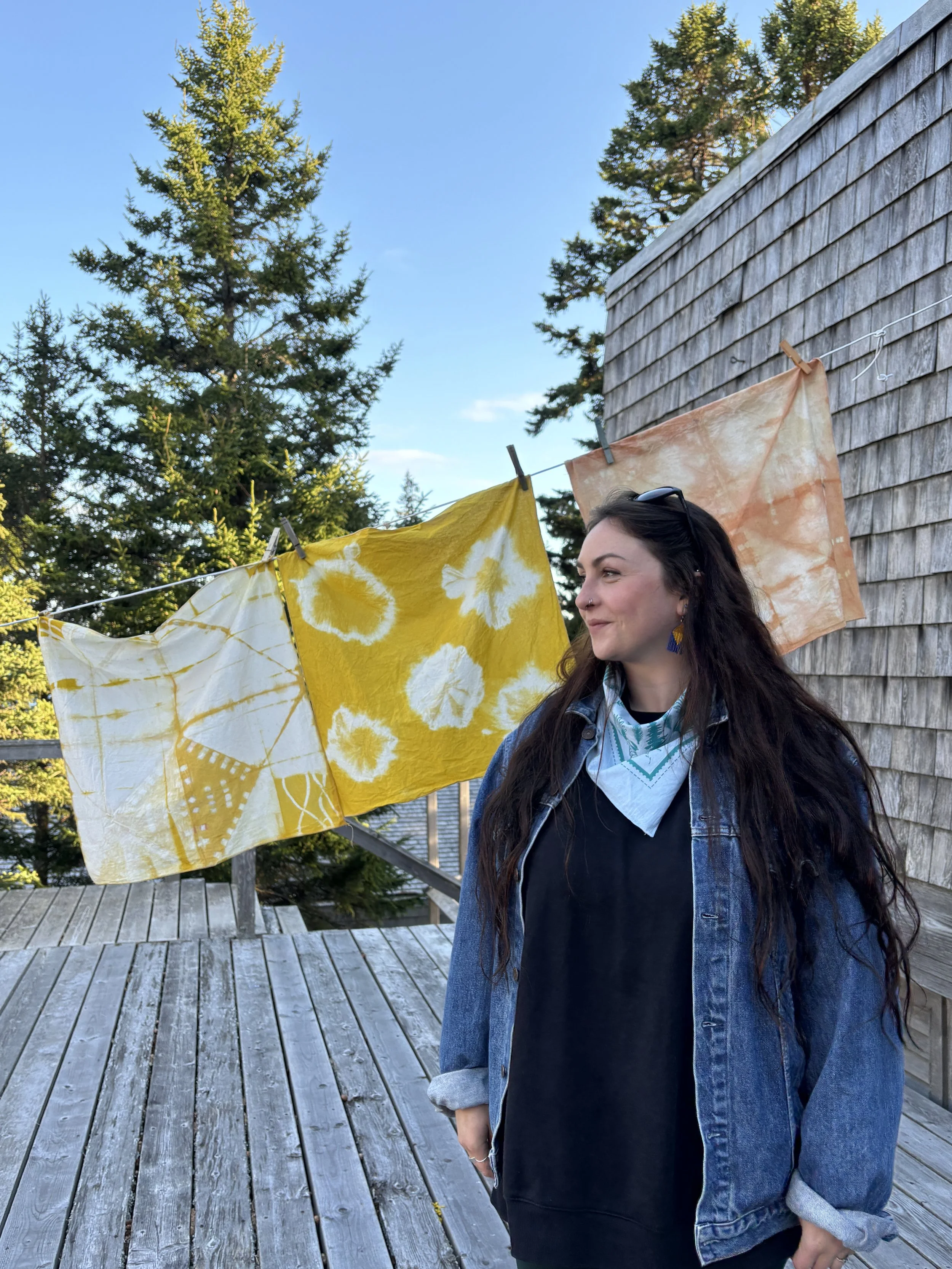  Katama Murray taught the 2024 graphics workshop,  Alternative Processes: Creating with Shadows &amp; Pigments , during  Island Workshop Day . Photo: Katama Murray. 