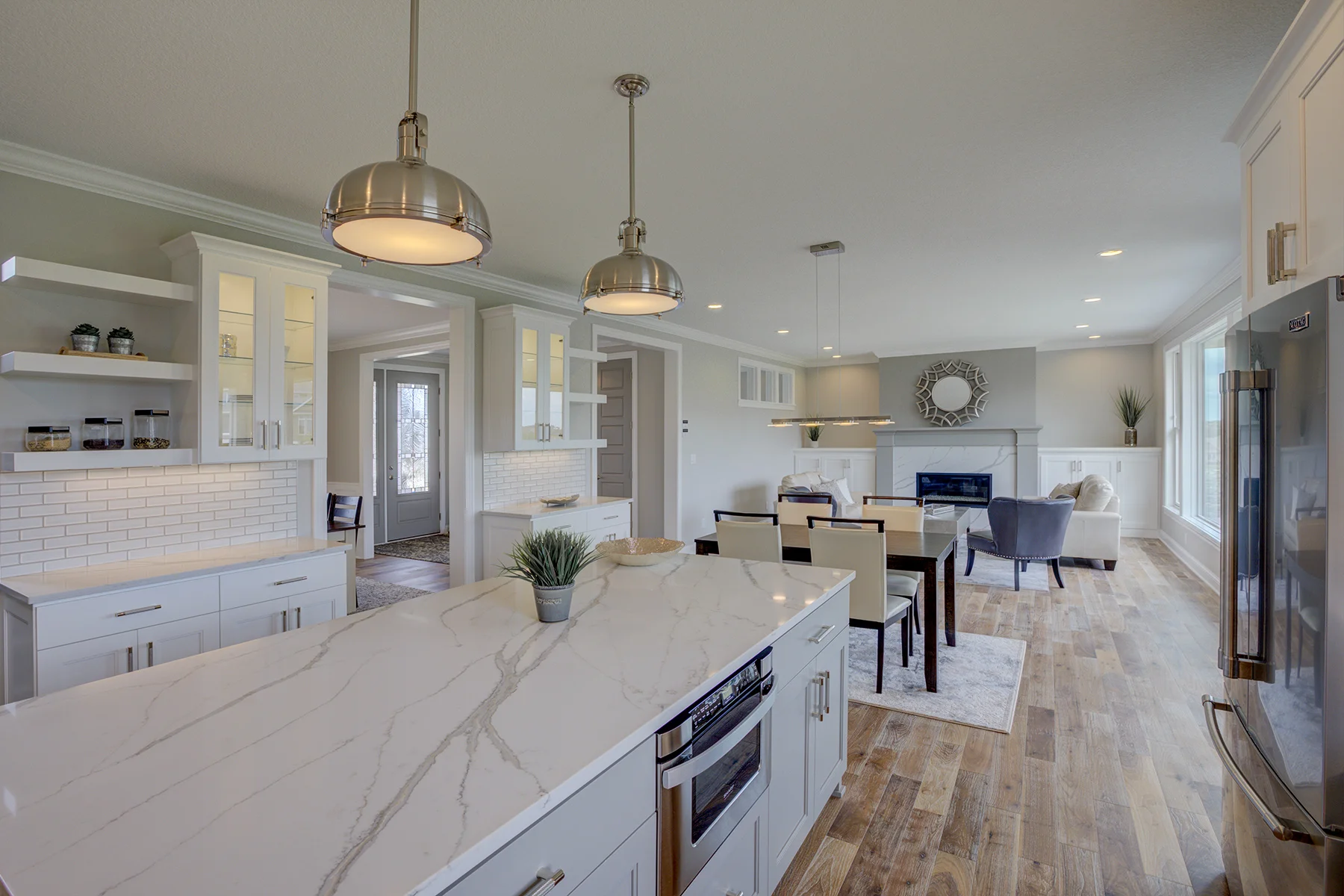 The details of this space are pulled together within a harmonious color palette.