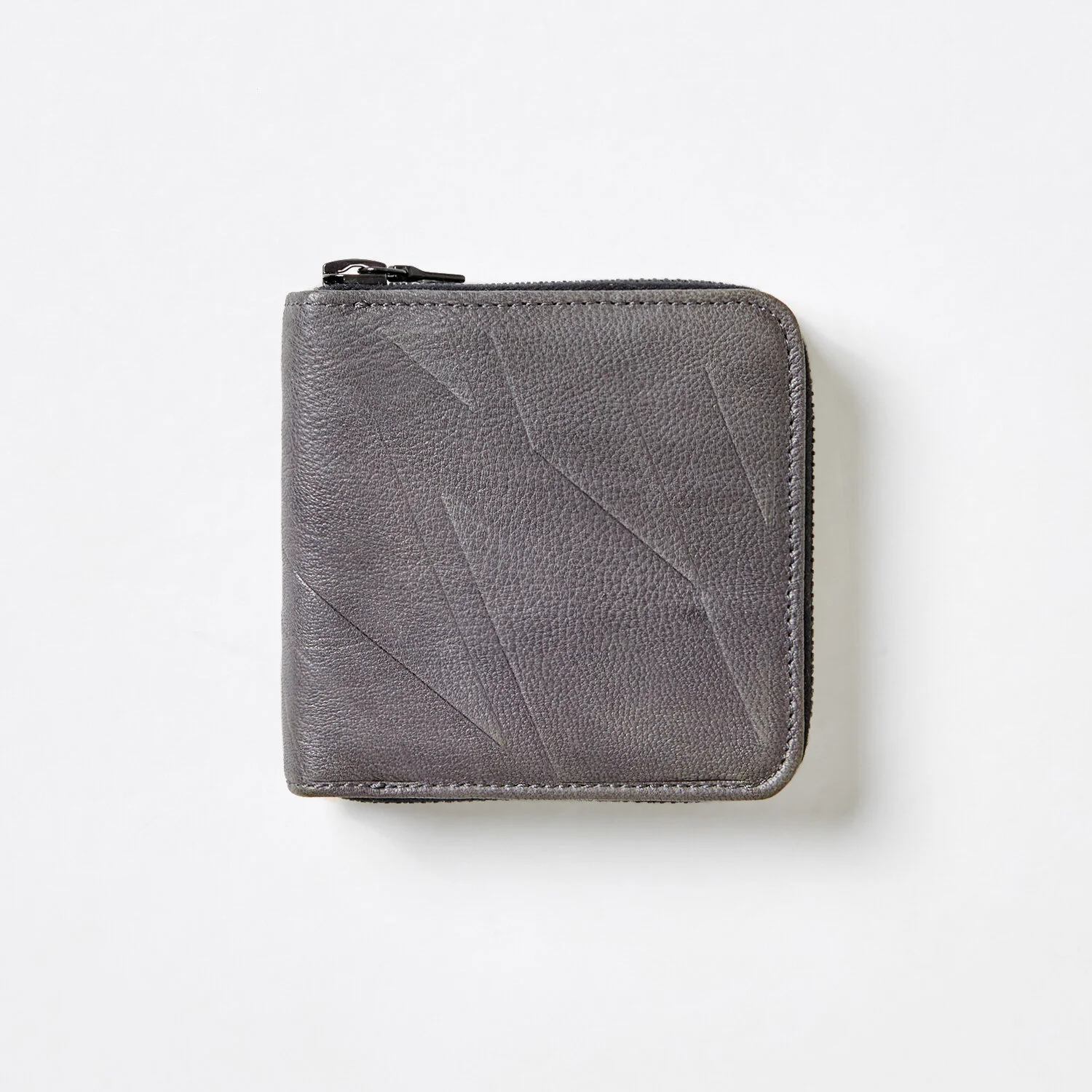 Rhombus Grey Zipper Wallet