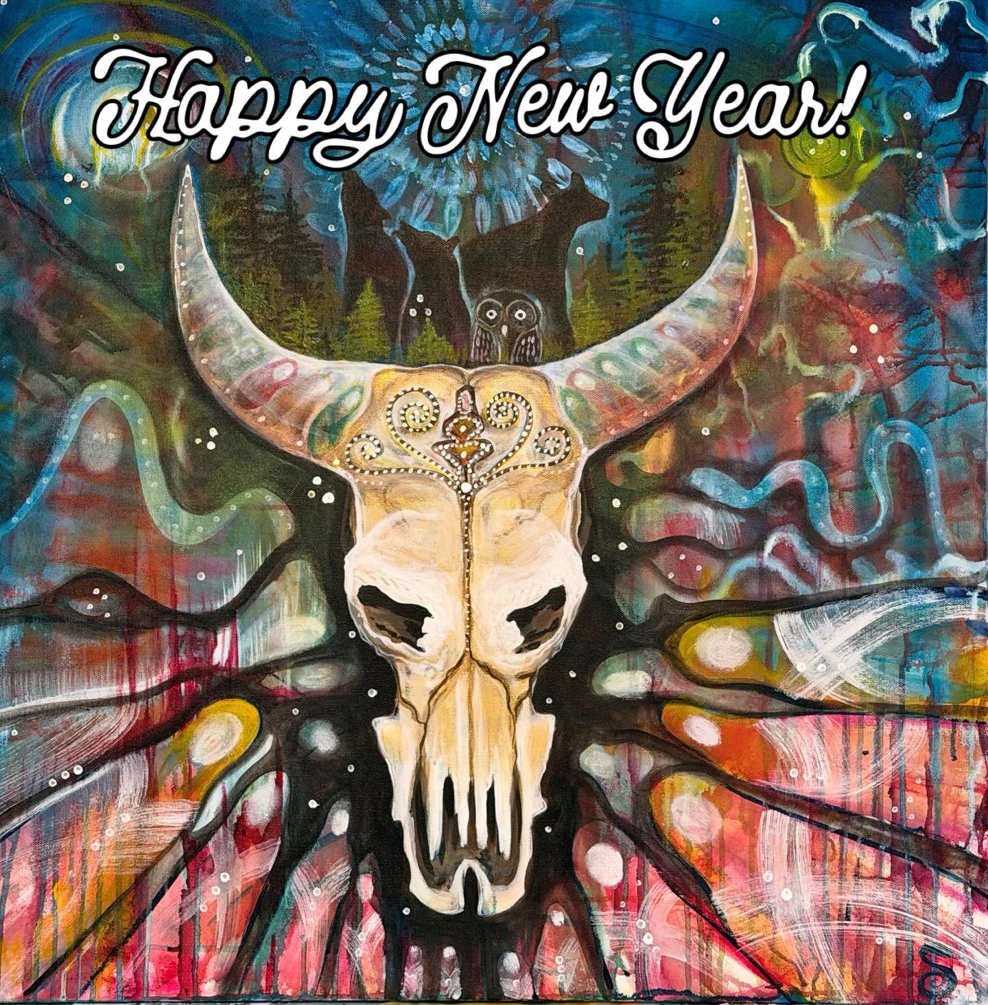 Happy New Year - Step into your POWER! #kimsalesartandcourses #sacredsoulsymbolshunt #Hollowbone