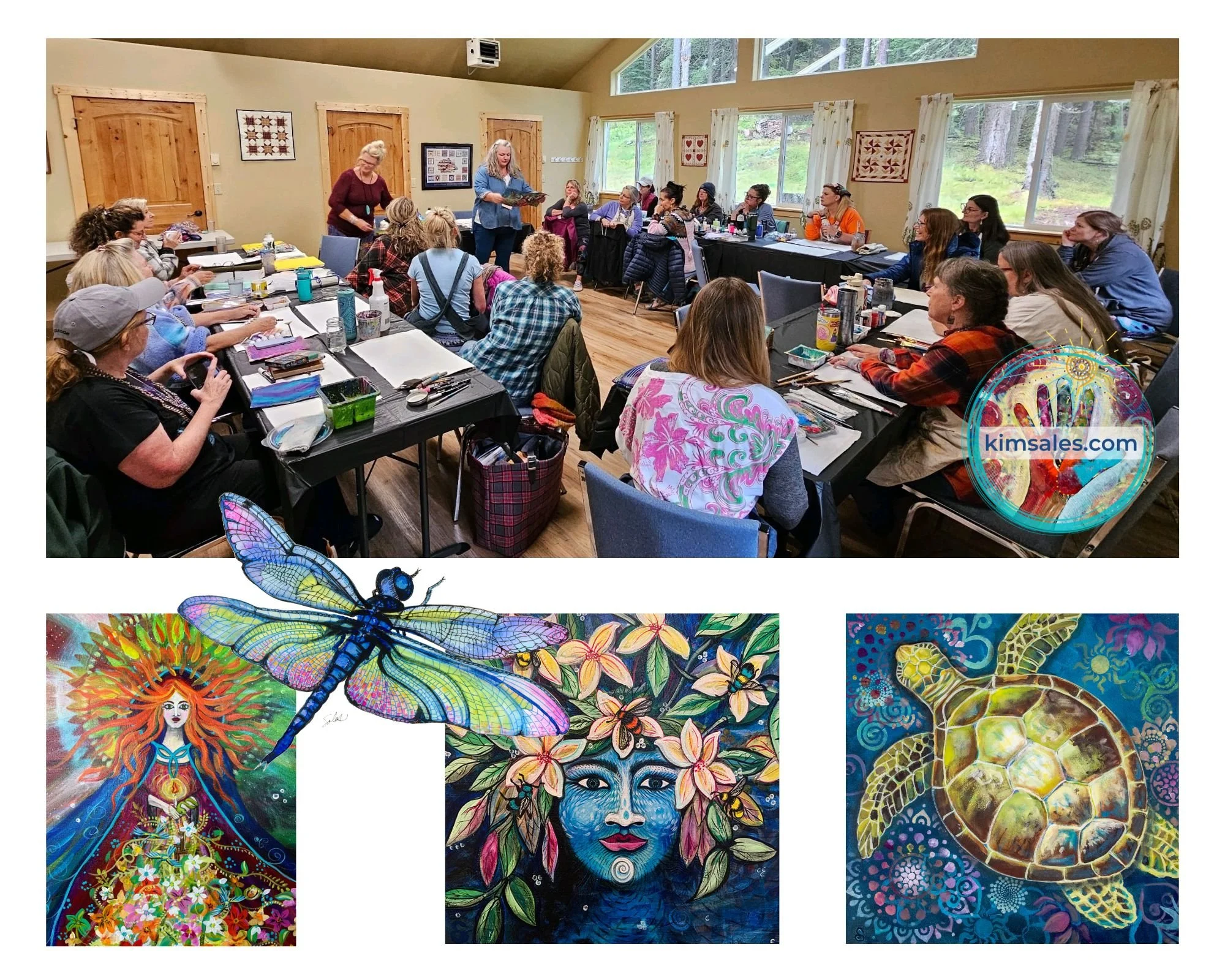 This is not a traditional painting class.

There are no step-by-step instructions. No pressure to make &ldquo;good&rdquo; art. No perfect outcome to chase.

My experiences are designed to help you:
* create from instinct
* move beyond hesitation
* re