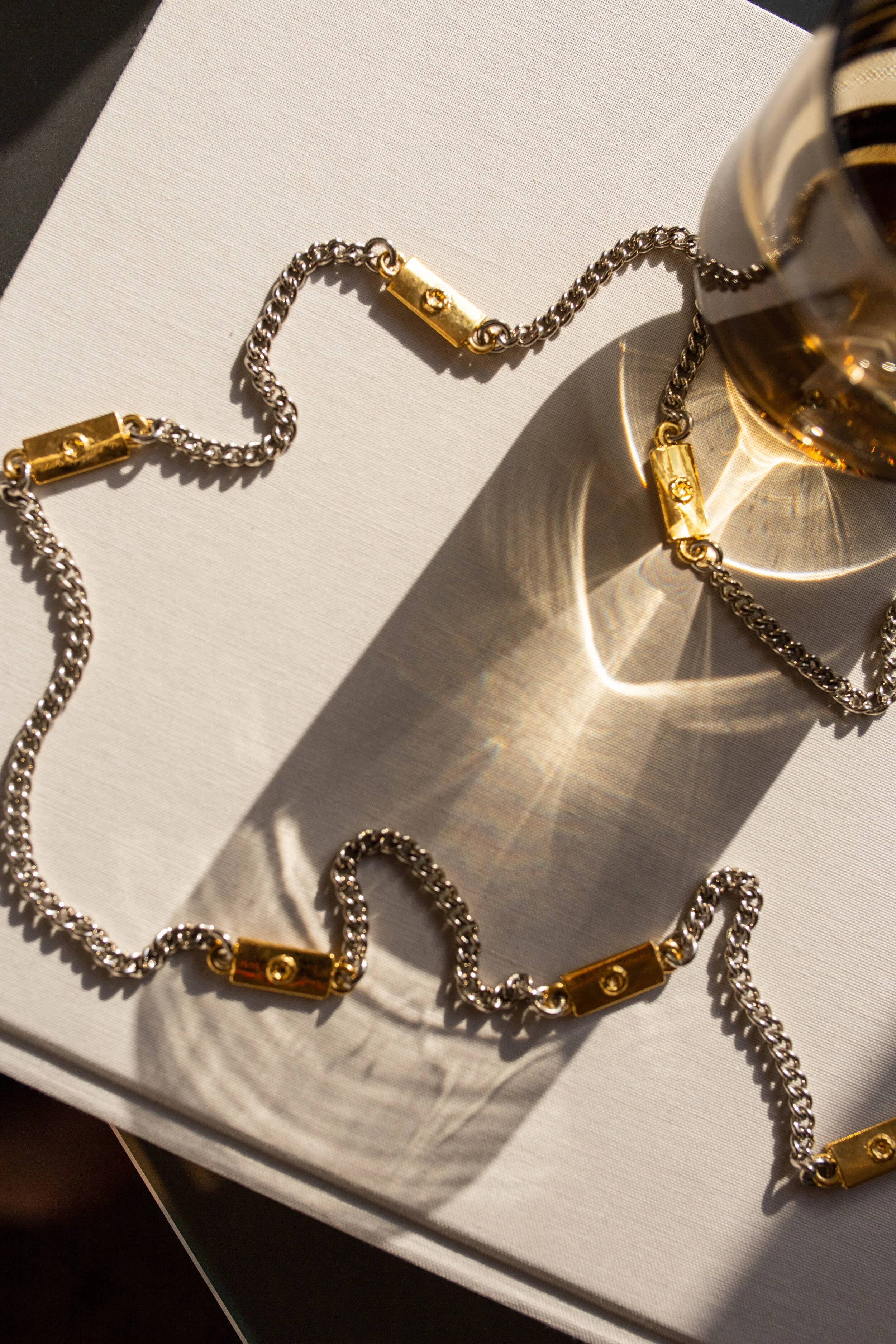 Gold Bar Curb Chain/Belt 