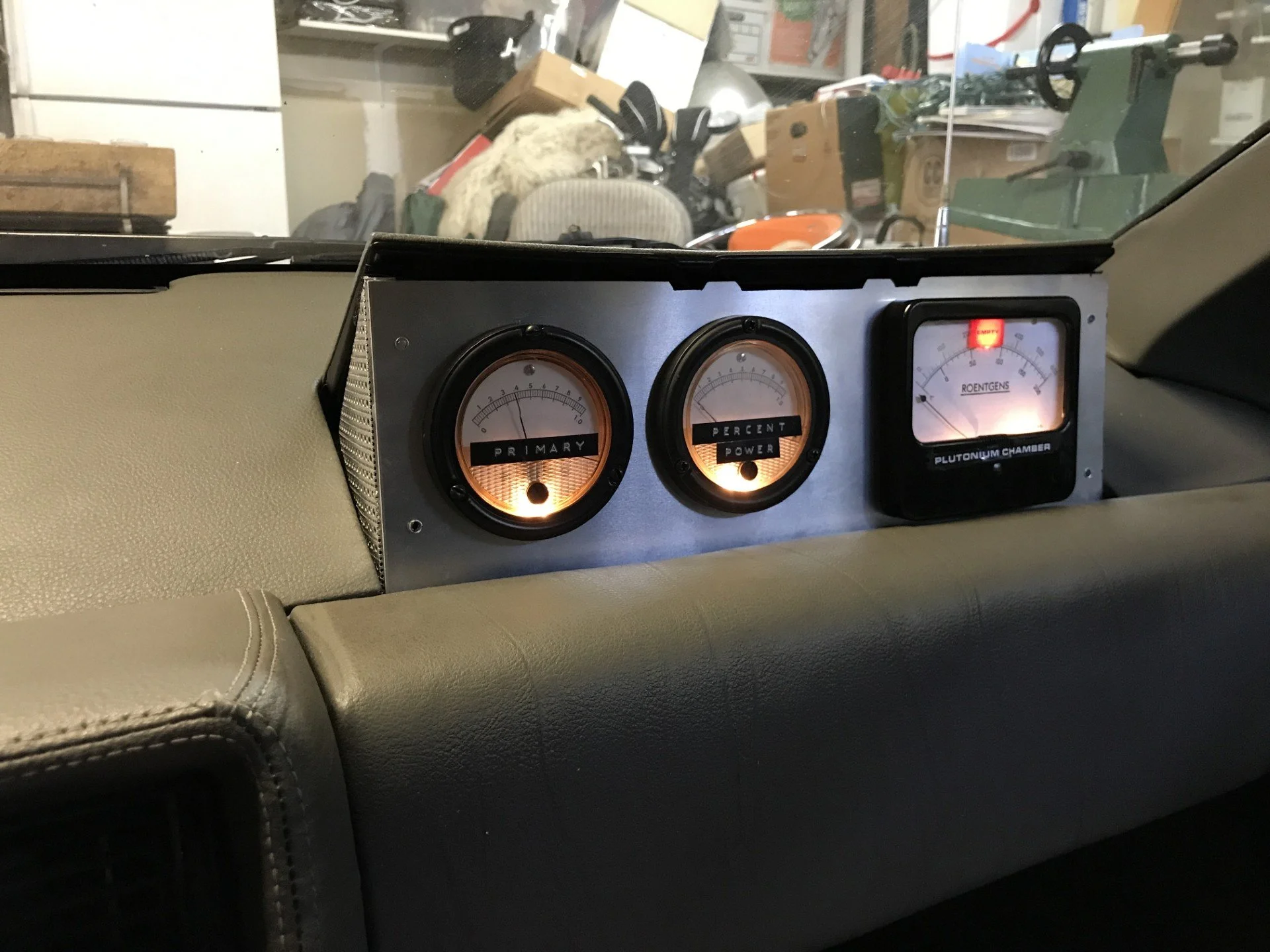 DeLorean Time Machine Plutonium Chamber Gauges